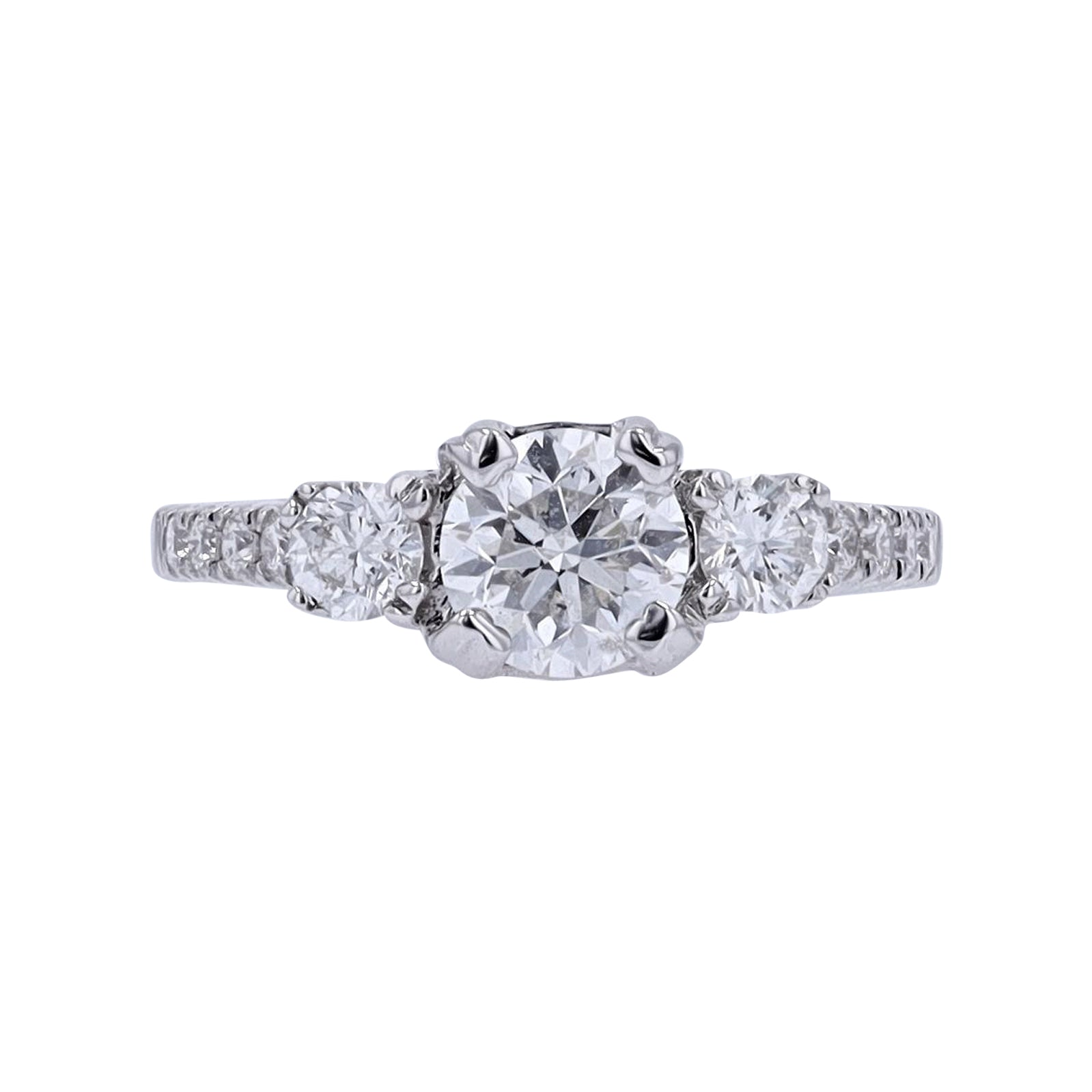 14K WG 1 CT Center Engagement Ring