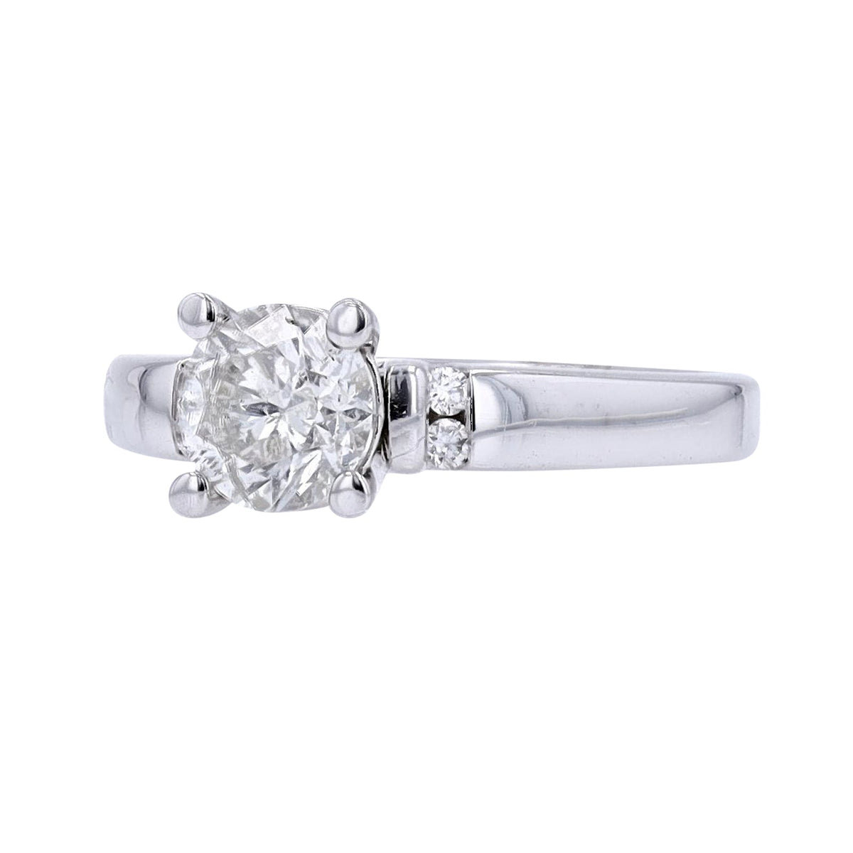 14K WG 1 CTR Diamond Engagement Ring