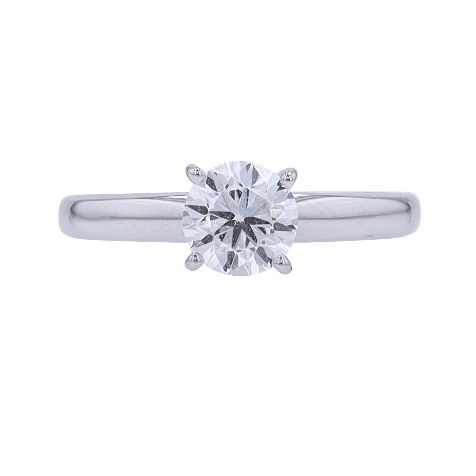 14K WG 1 CT Solitaire Engagement Ring