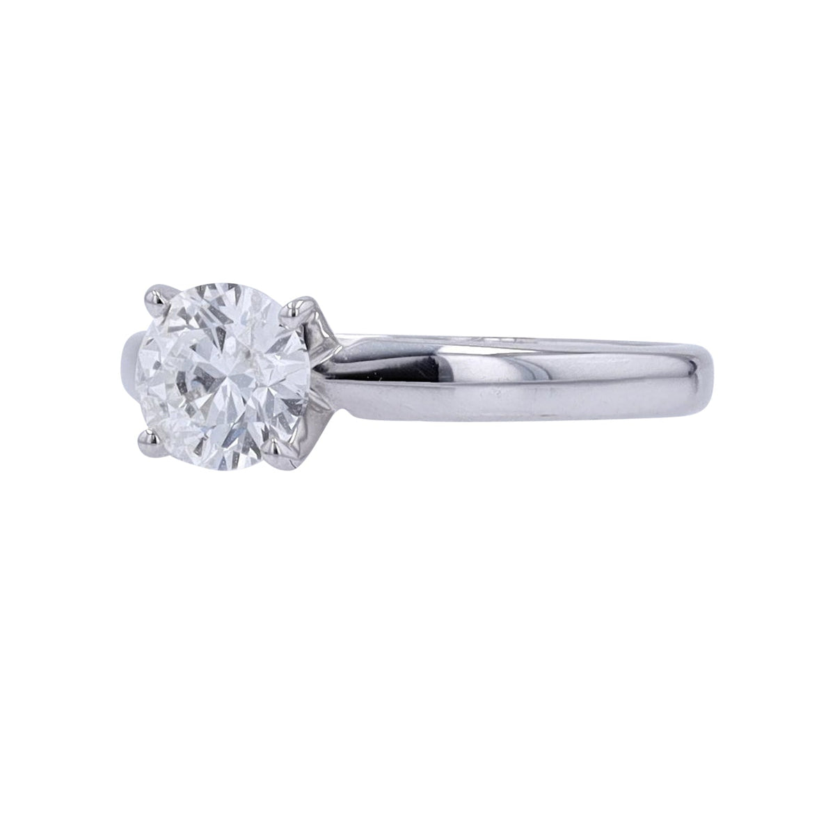 14K WG 1 CT Solitaire Engagement Ring