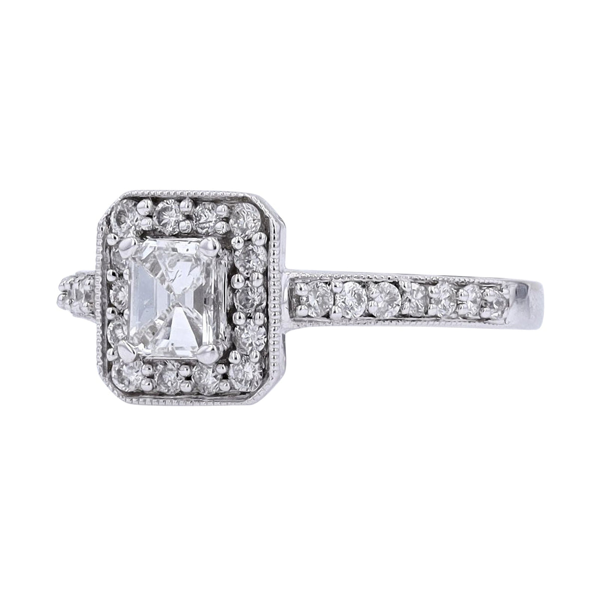 14K WG .57 CTR Diamond Engagement Ring