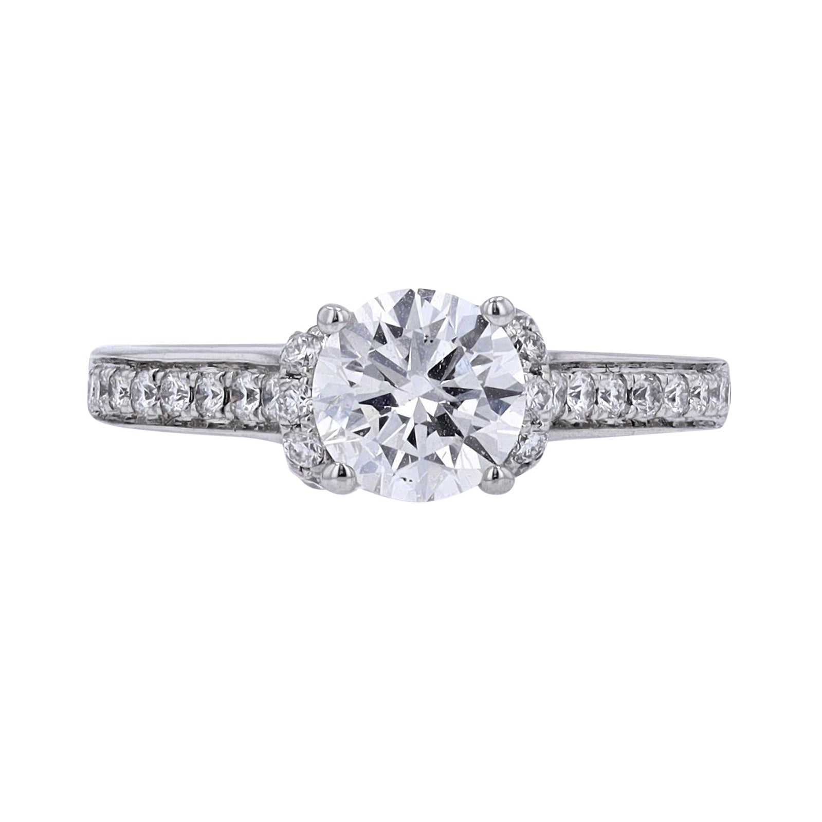 14K WG 1 CT Center Engagement Ring