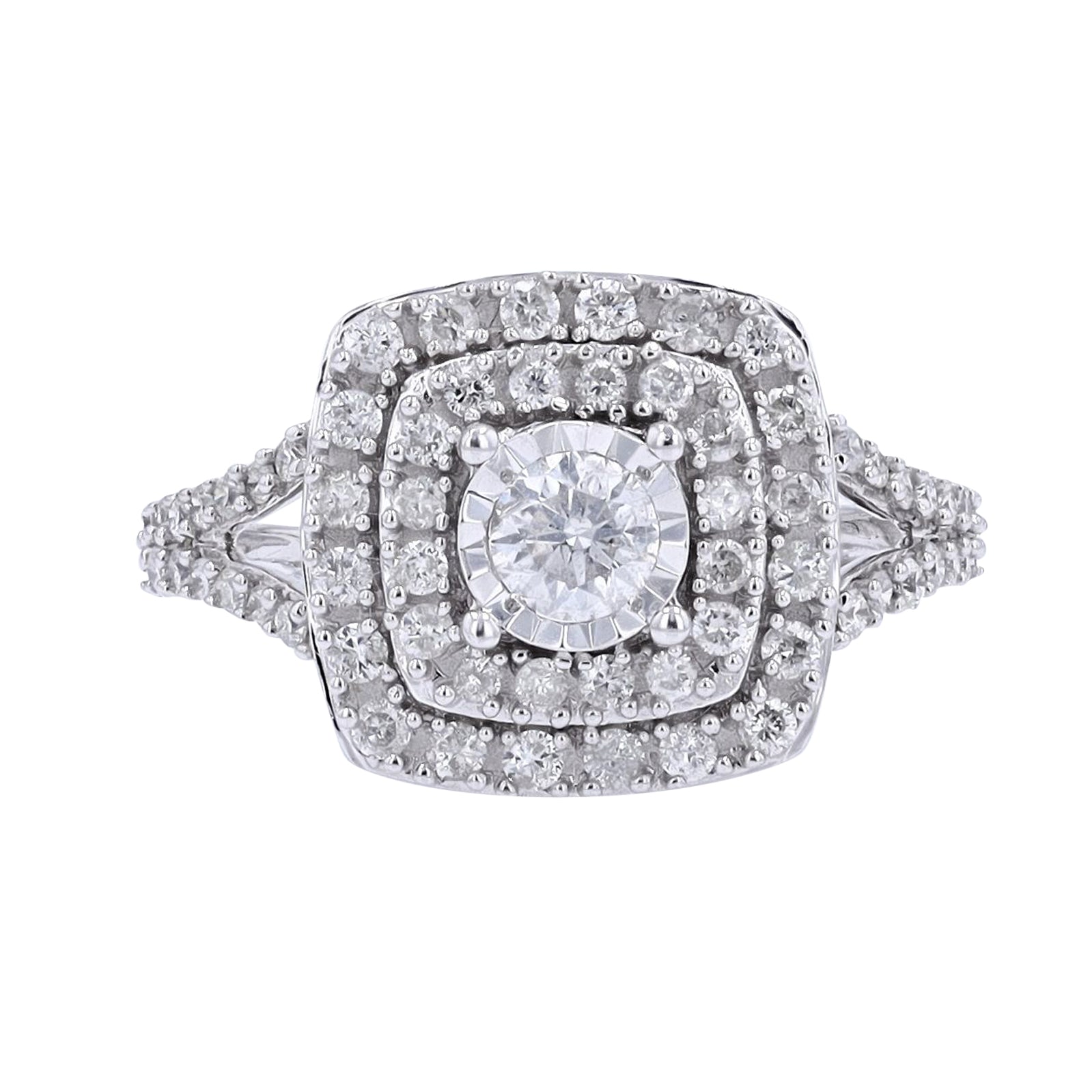 10K WG 1/3 CTR RBC Diamond Engagement Ring