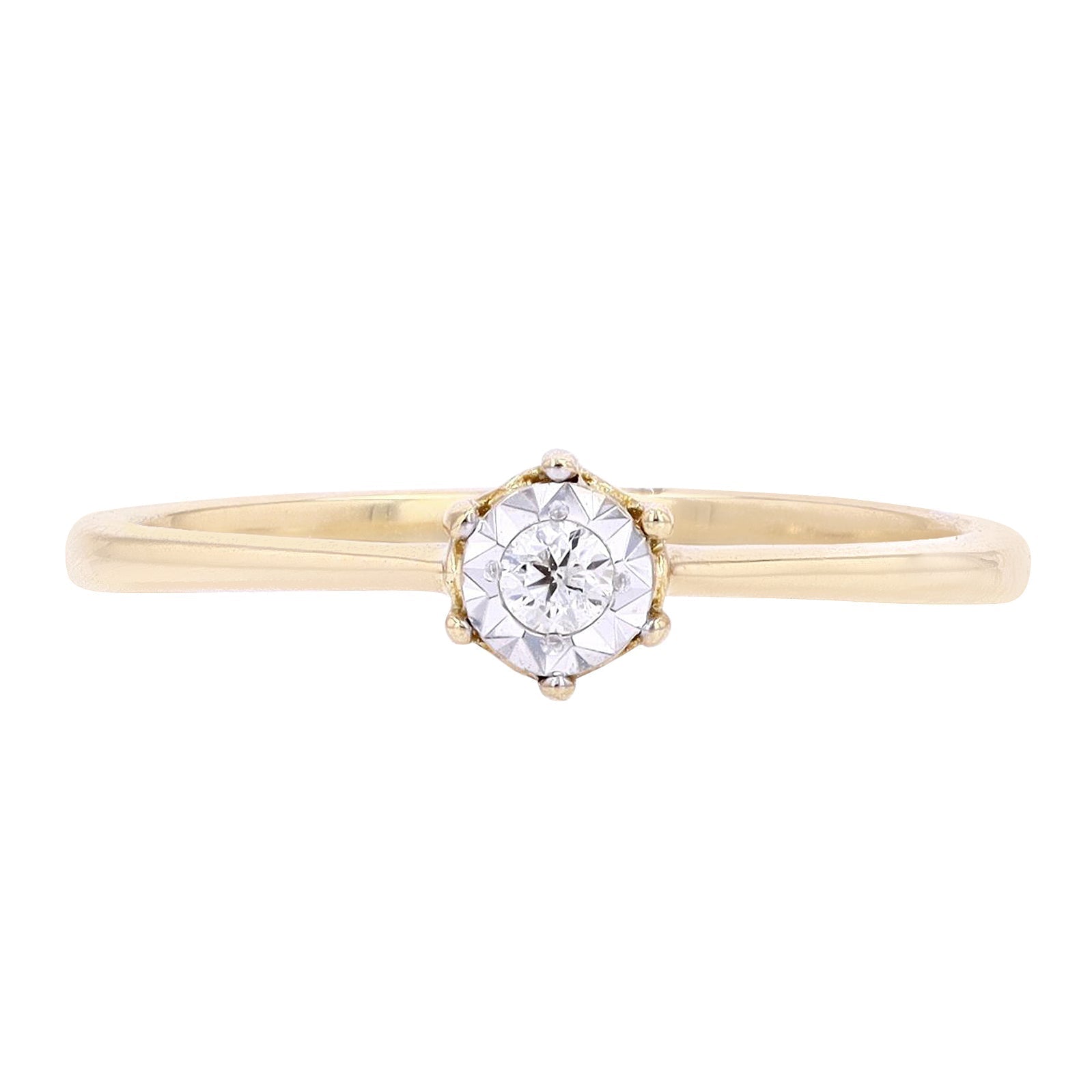 14K Miracle Set Solitaire Ring<p><strong>More Colors Available</p></strong>