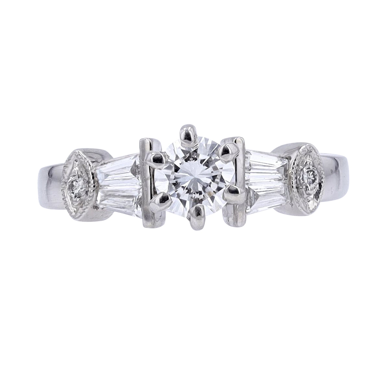 14K WG .52 CTR Diamond Engagement Ring