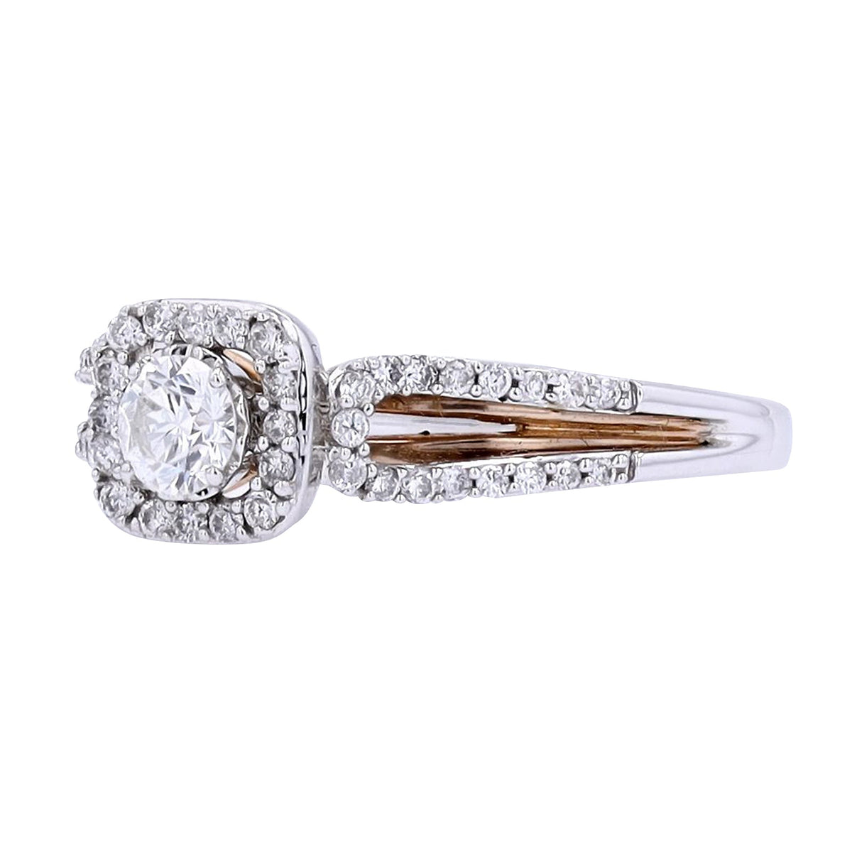 14K TT 1/4 CTR Diamond Engagement Ring