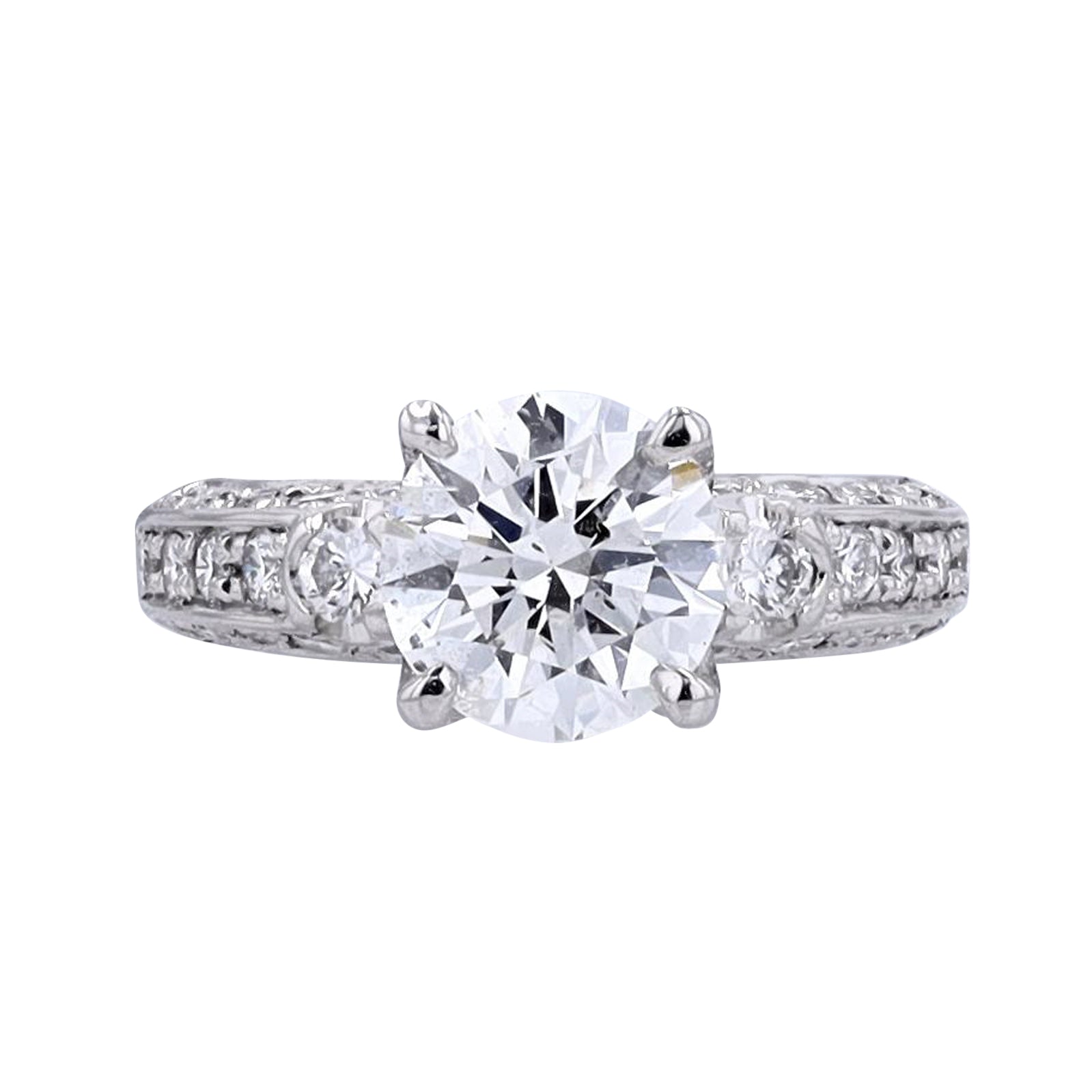 PT900 2.18 CTR Diamond Solitaire Engagement Ring