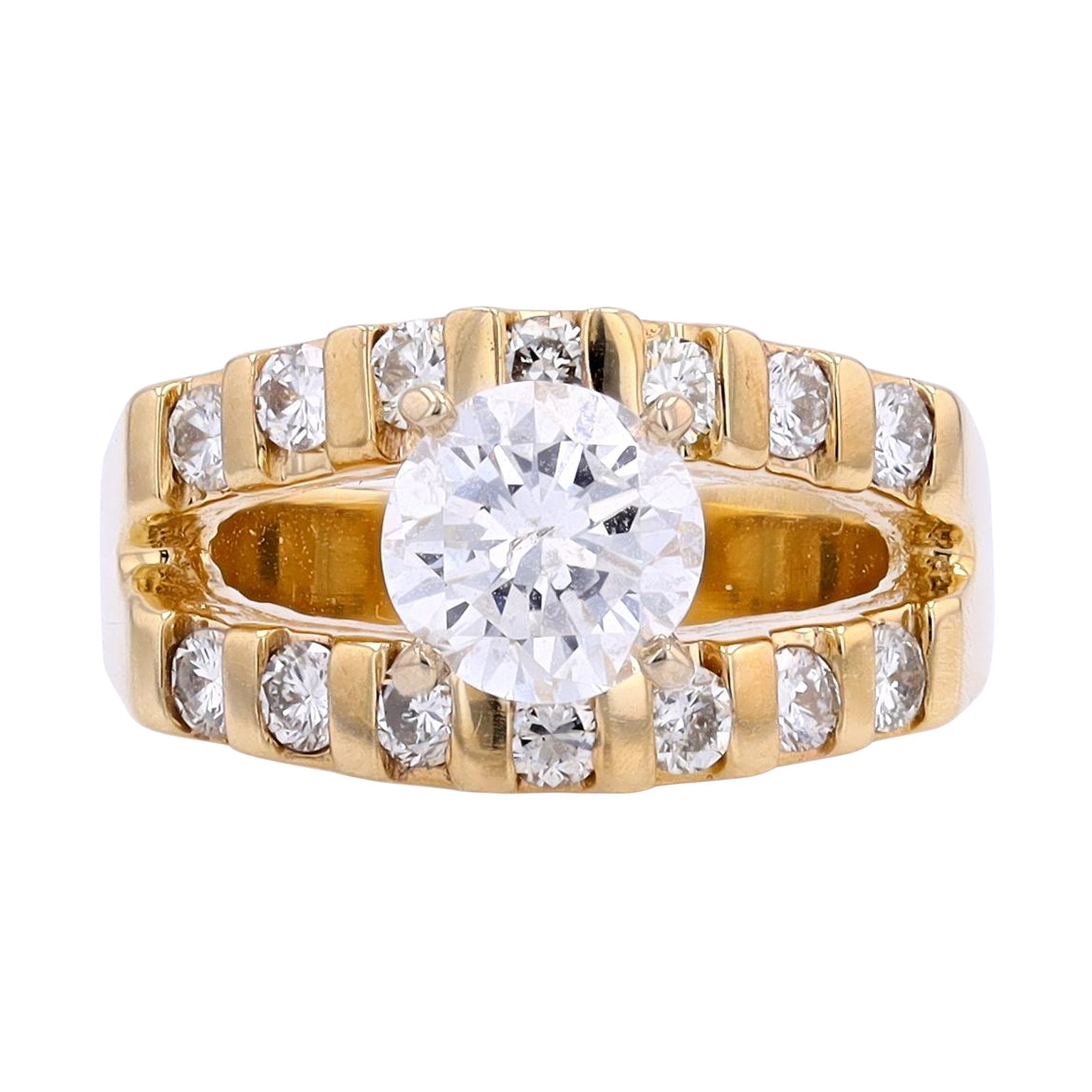 14K YG 1.05 CTR RBC Engagement Ring