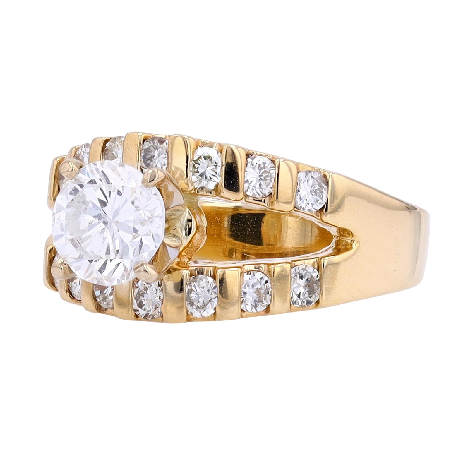 14K YG 1.05 CTR RBC Engagement Ring