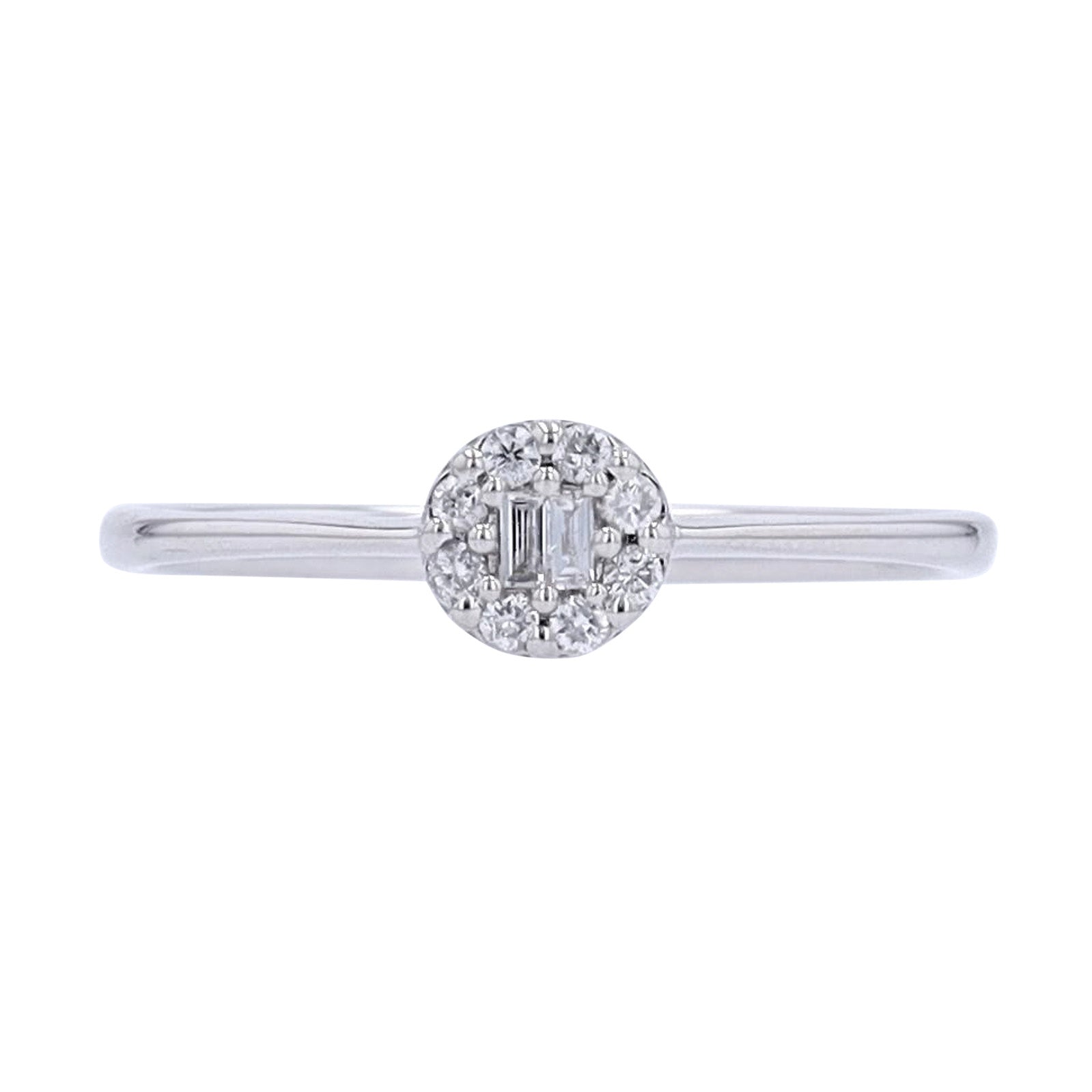 14K WG Diamond Cluster Ring