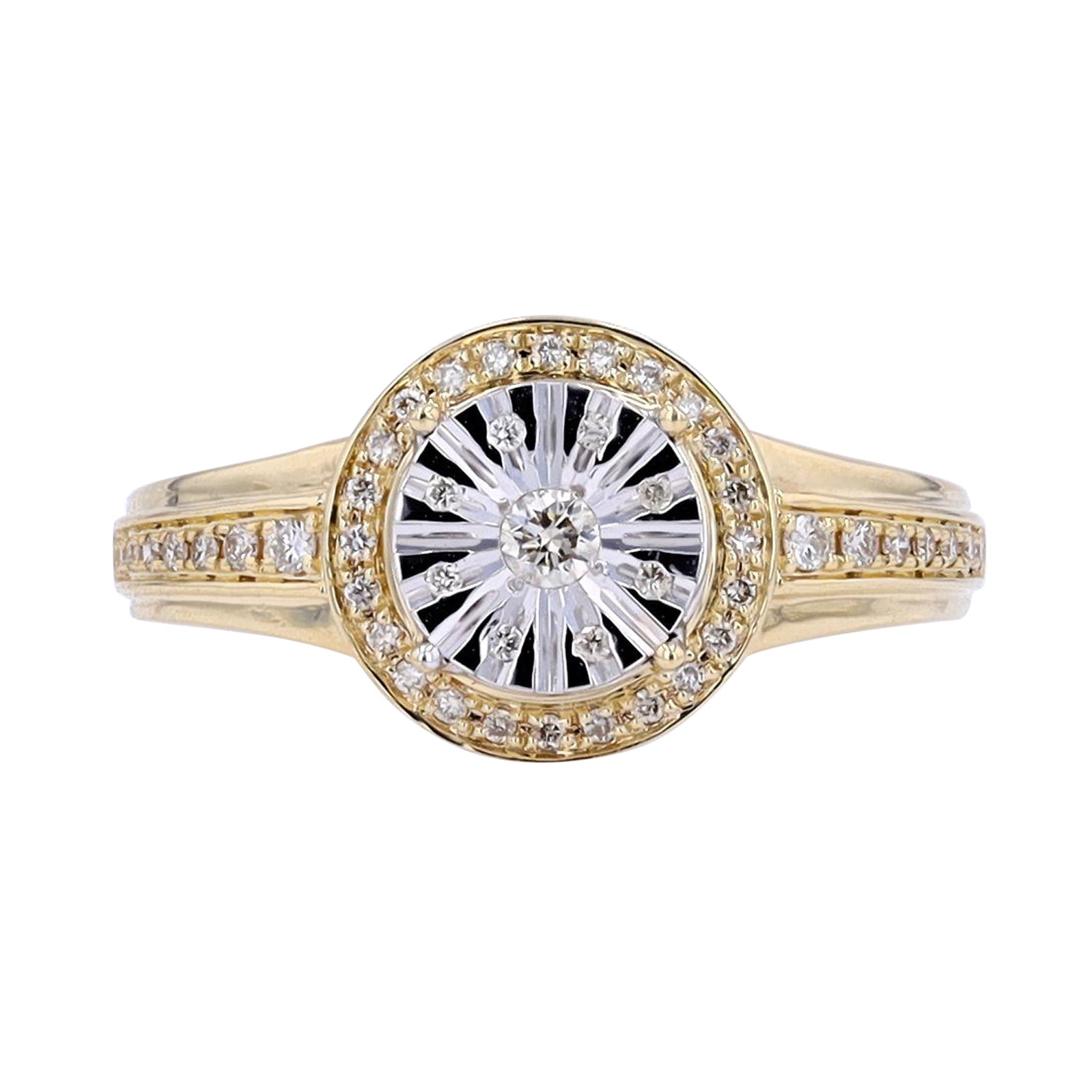 10K TT Diamond Miracle Set Ring