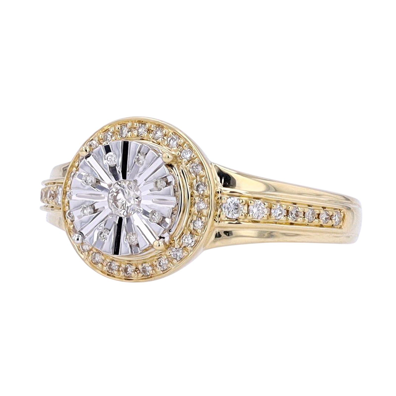 10K TT Diamond Miracle Set Ring