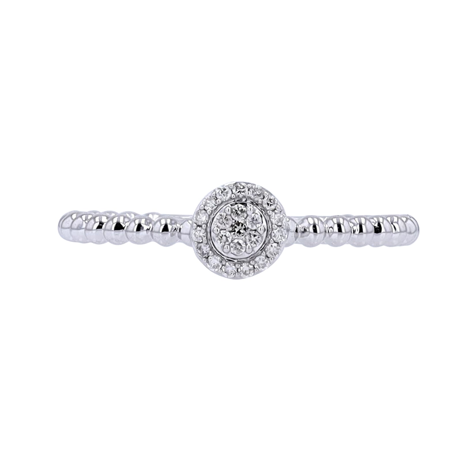 14K WG Cluster Diamond Ring