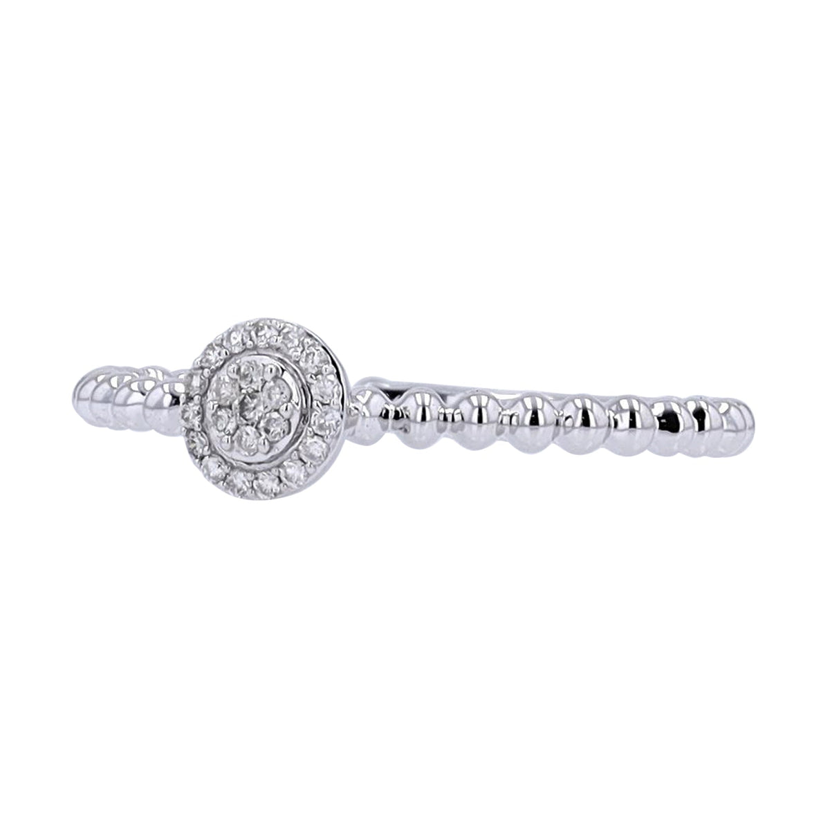 14K WG Cluster Diamond Ring