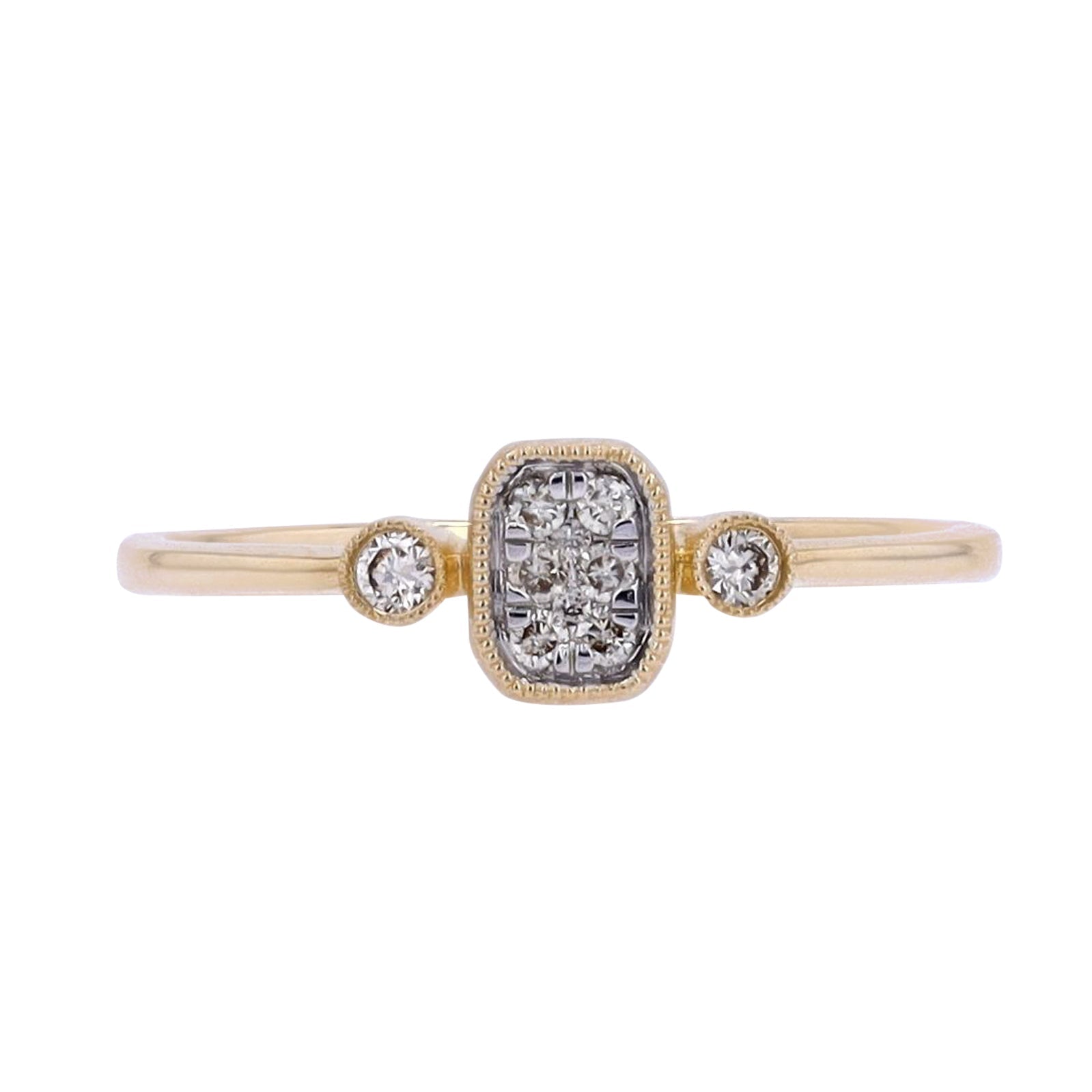 14K YG .11 CT Diamond Ring