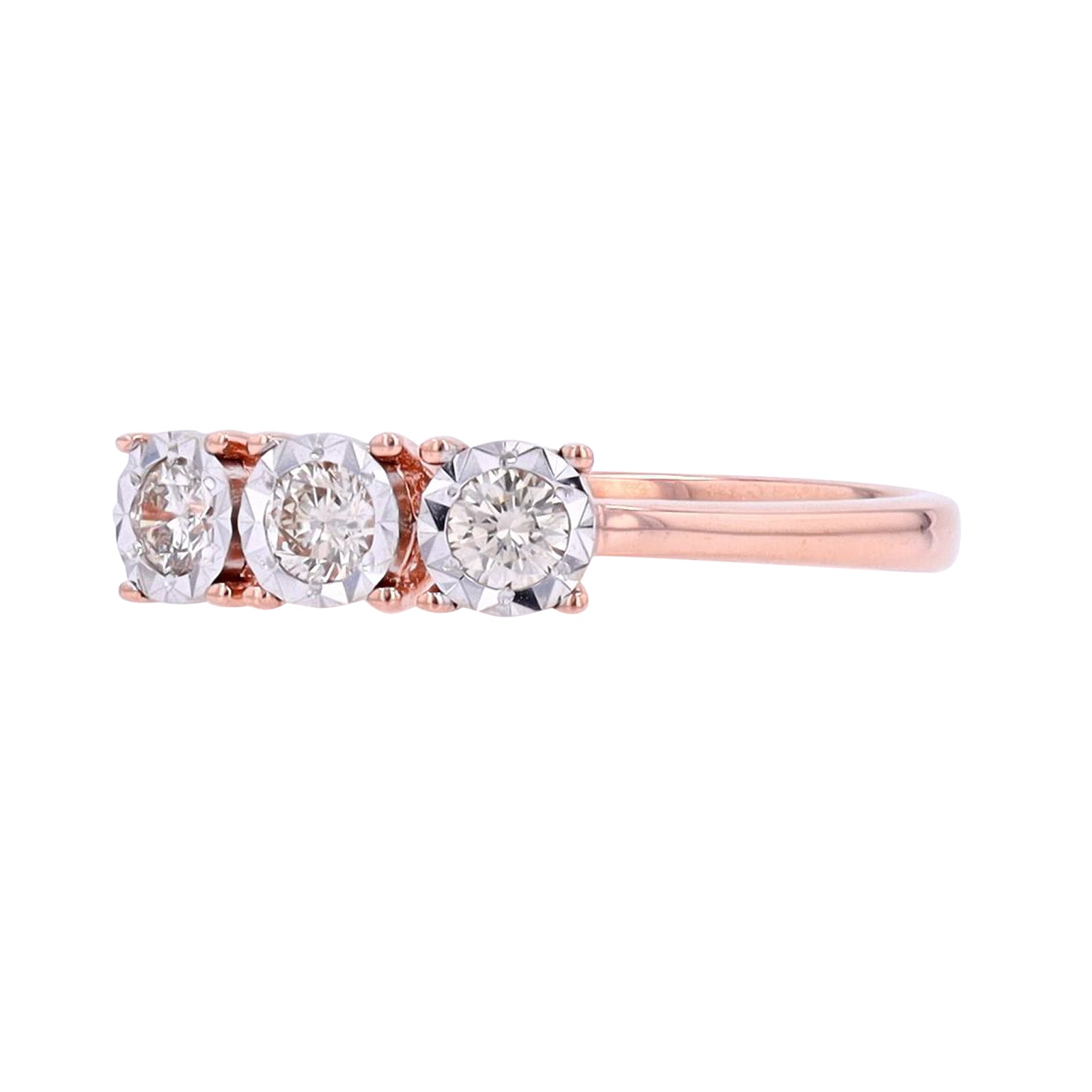 10K Three Stone Miracle Set Ring<p><strong>More Colors Available</p></strong>