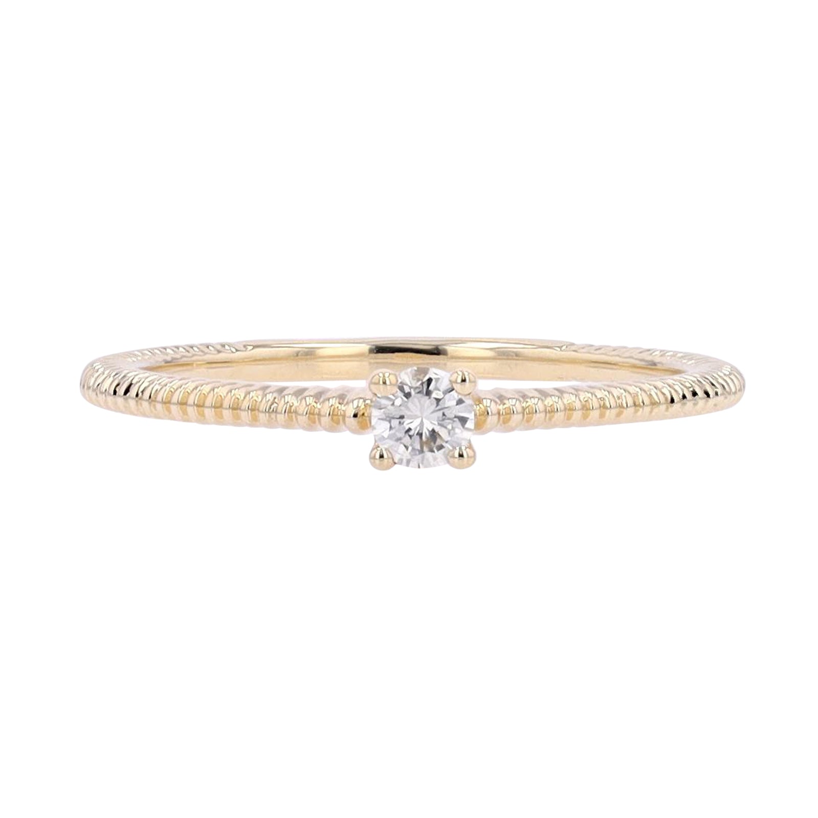 14K Diamond Solitaire Ring<p><strong>More Colors Available</p></strong>
