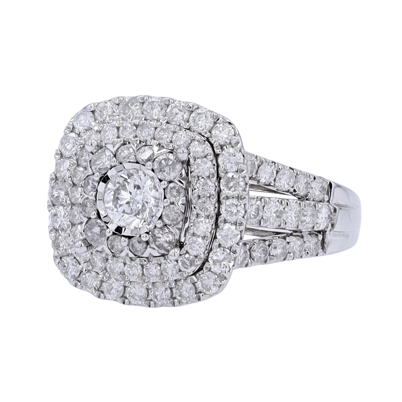 10K WG 2 CTW Diamond Cluster Ring