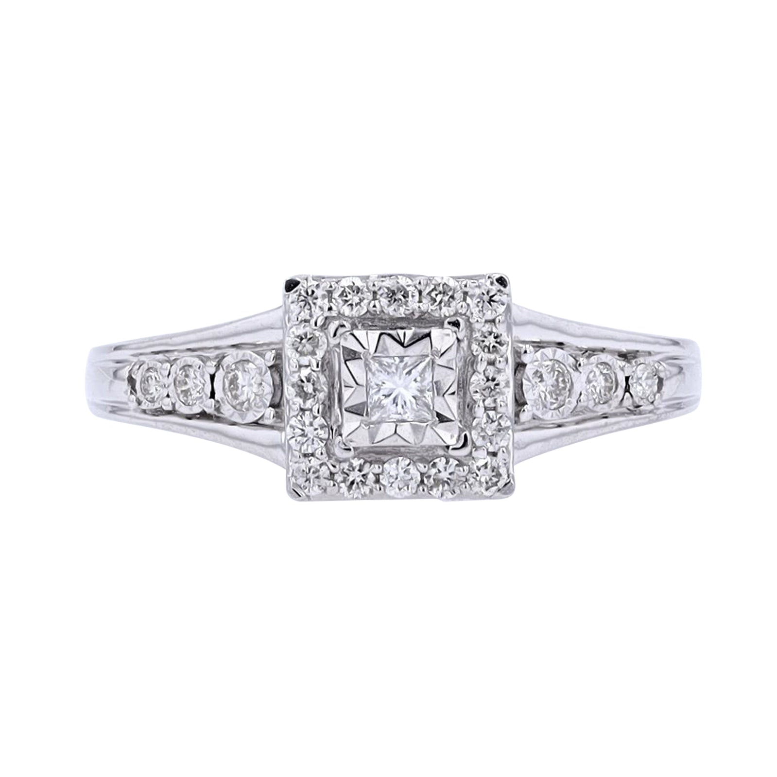 10K Miracle Set Center Engagement Ring<p><strong>More Colors Available</p></strong>