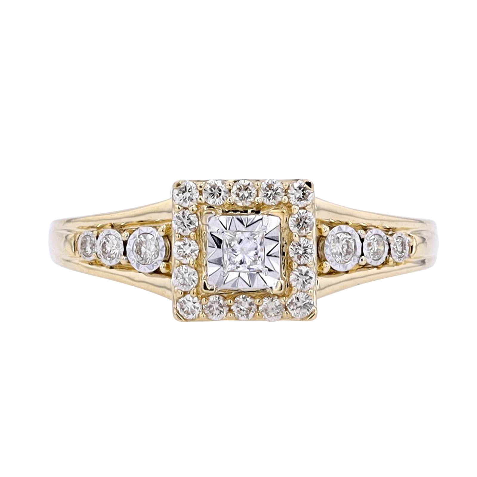 10K Miracle Set Center Engagement Ring<p><strong>More Colors Available</p></strong>