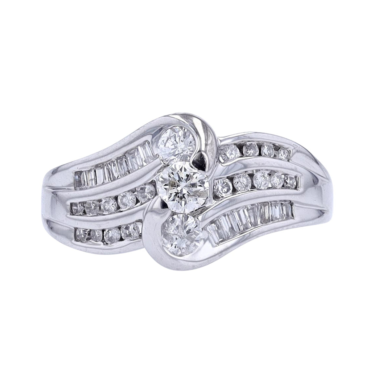 14K WG 0.75 CTW Diamond Engagement Ring