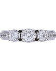 10K WG 1 CT Three Stone Engagement Ring