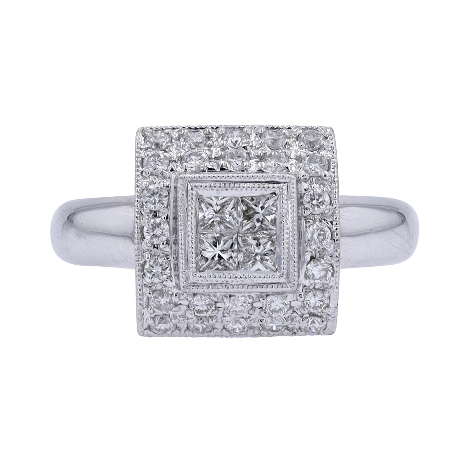 18K WG 3/4 CTW Diamond Engagement Ring