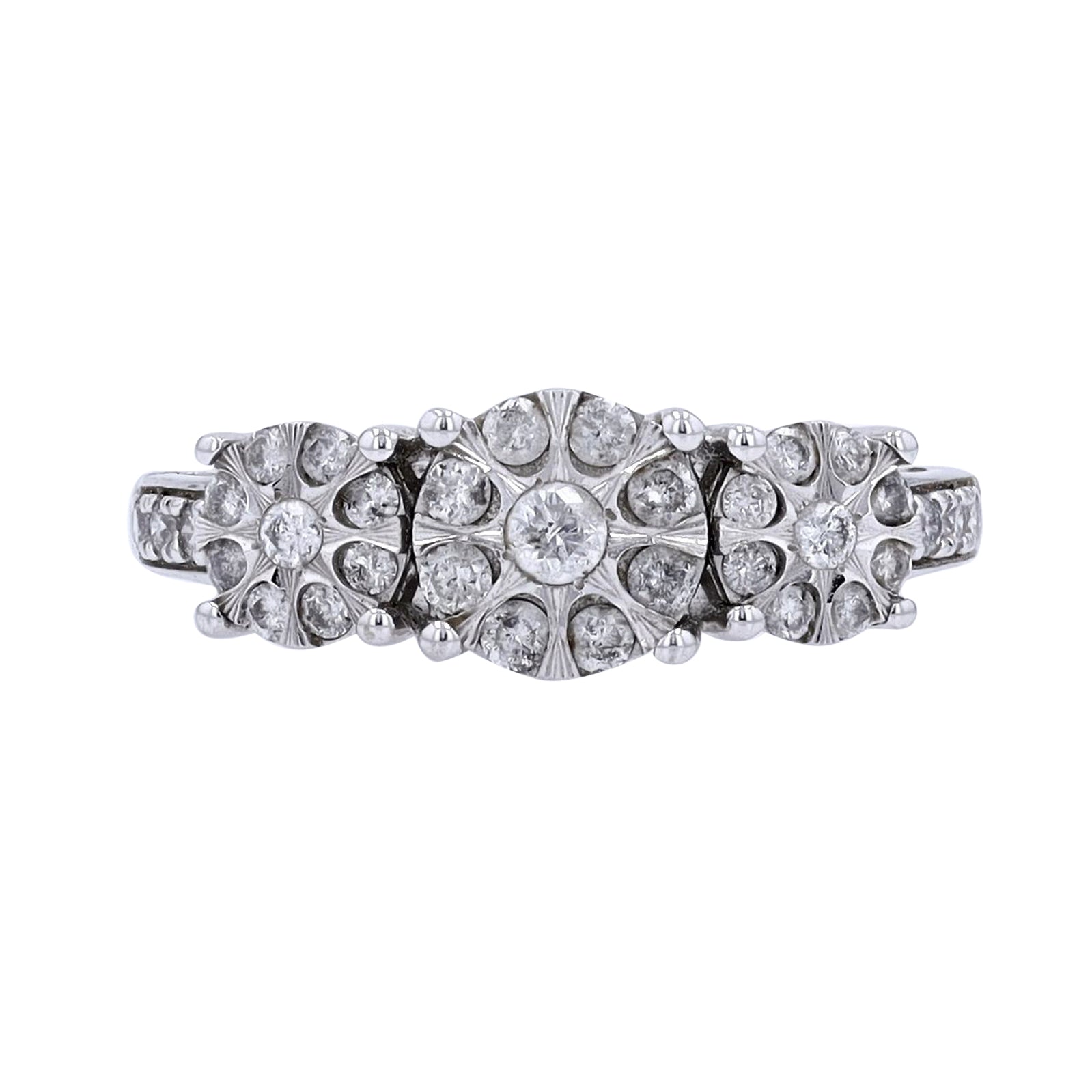 10K WG 1/2 CT Diamond Engagement Ring