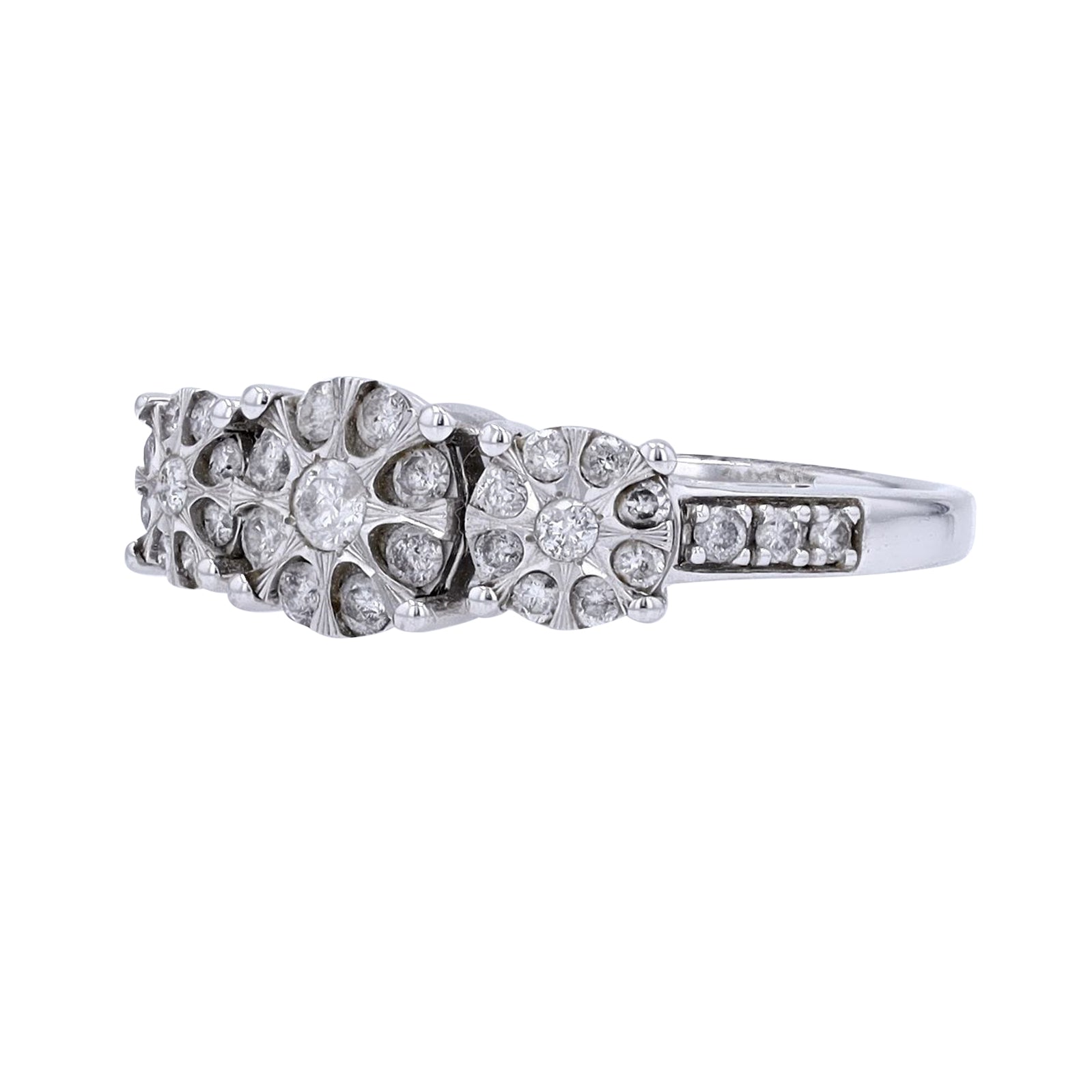 10K WG 1/2 CT Diamond Engagement Ring