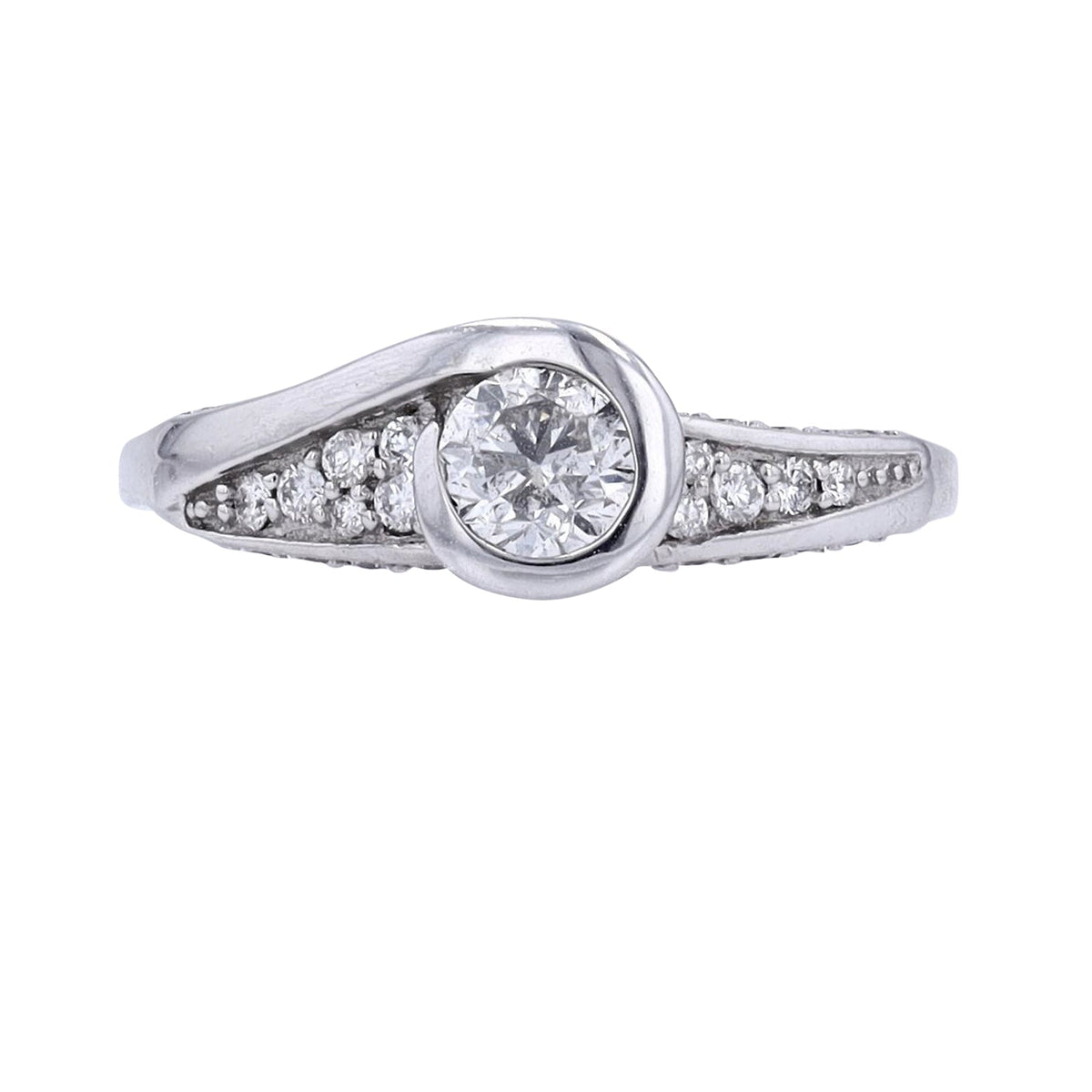 14K WG 1/2 CTR Diamond Engagement Ring