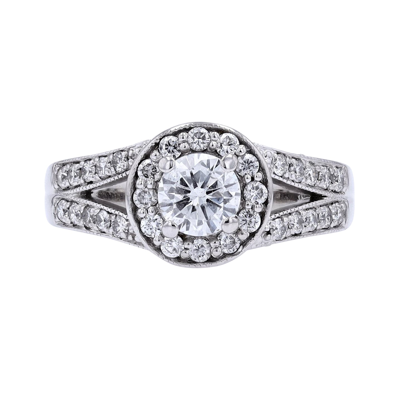 14K WG 1.25 CTW Diamond Engagement Ring