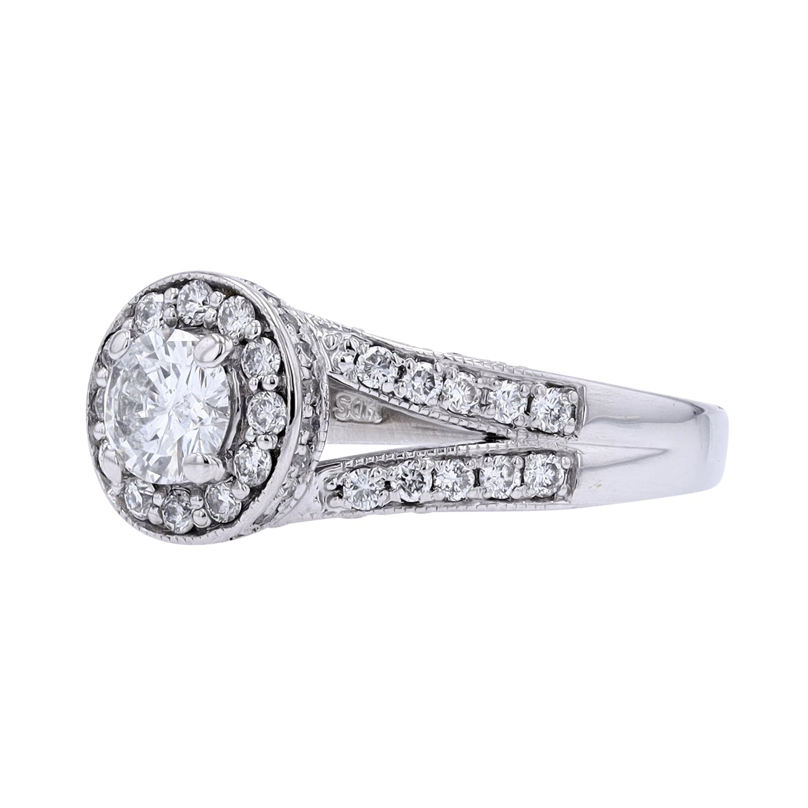 14K WG 1.25 CTW Diamond Engagement Ring