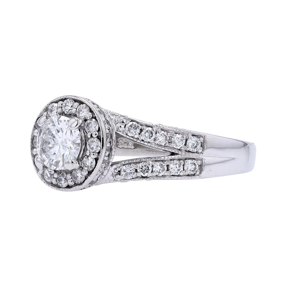14K WG 1.25 CTW Diamond Engagement Ring