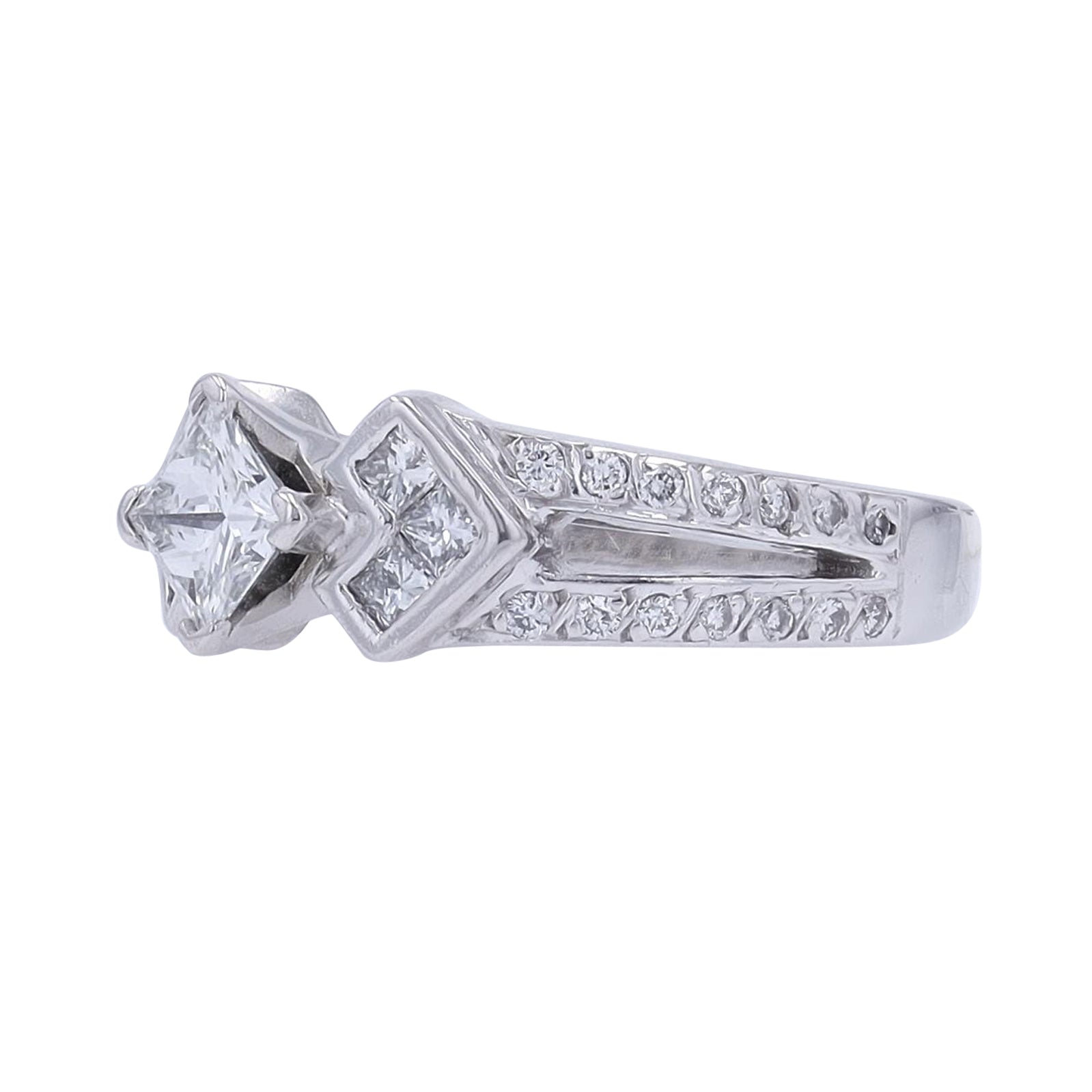 14K WG 0.45 CT Center Engagement Ring