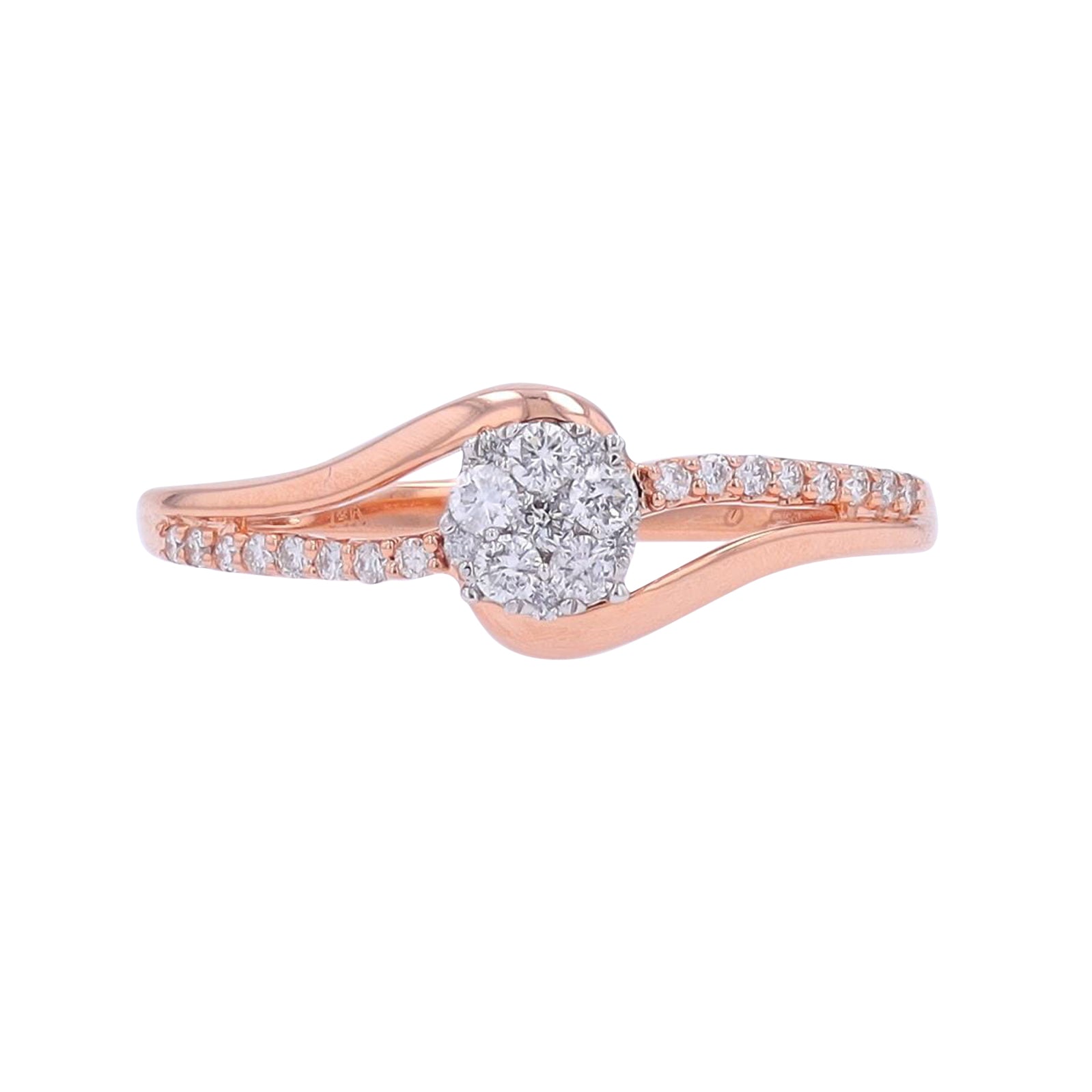 14K RG 1/4 CTW Diamond Engagement Ring