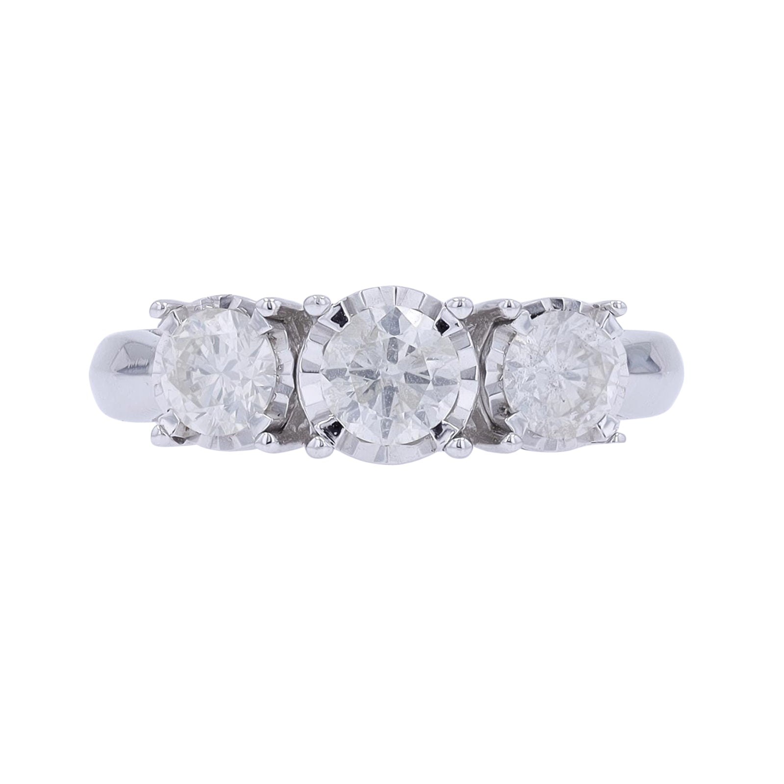 10K 1 CT Three Stone Engagement Ring<p><strong>More Colors Available</p></strong>