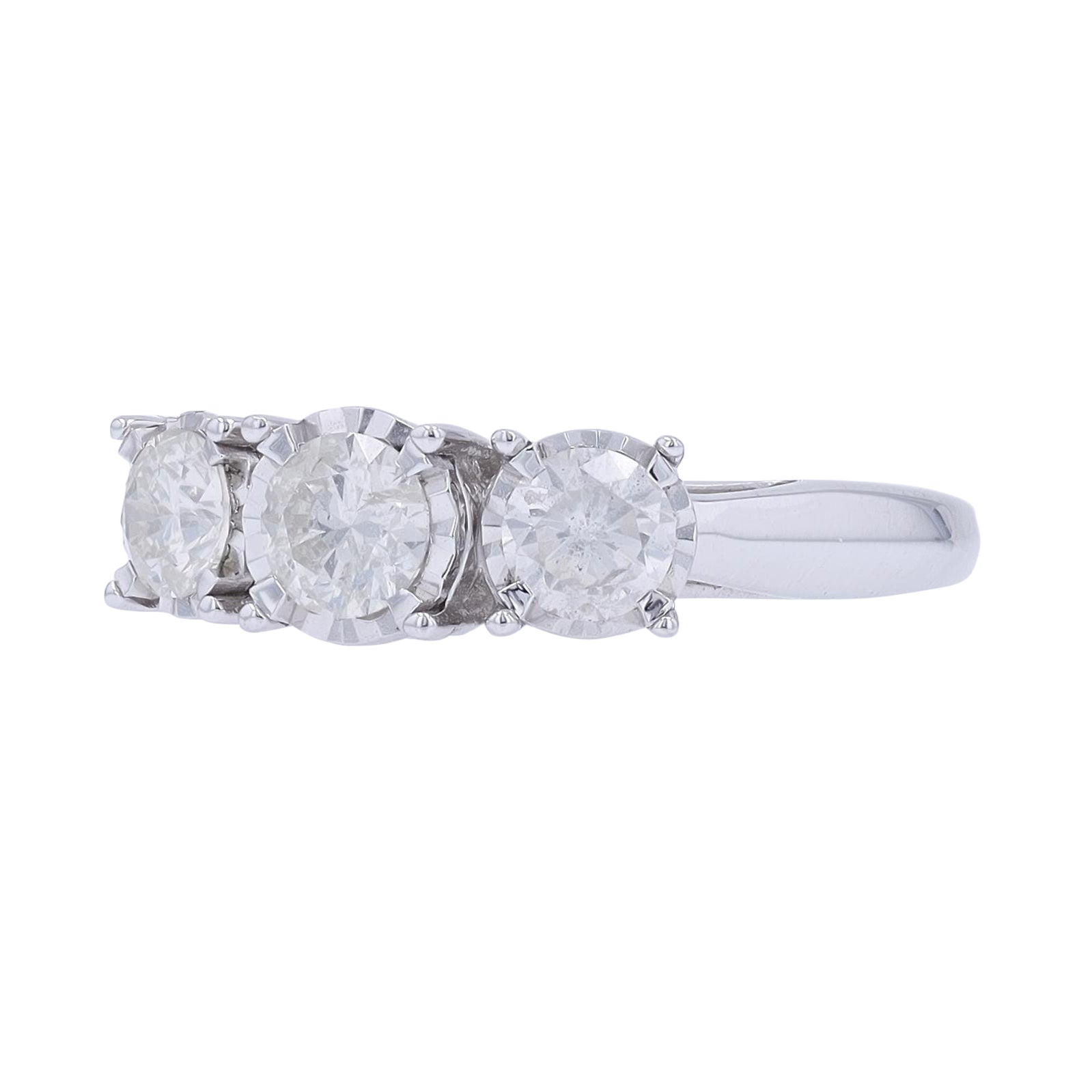 10K 1 CT Three Stone Engagement Ring<p><strong>More Colors Available</p></strong>