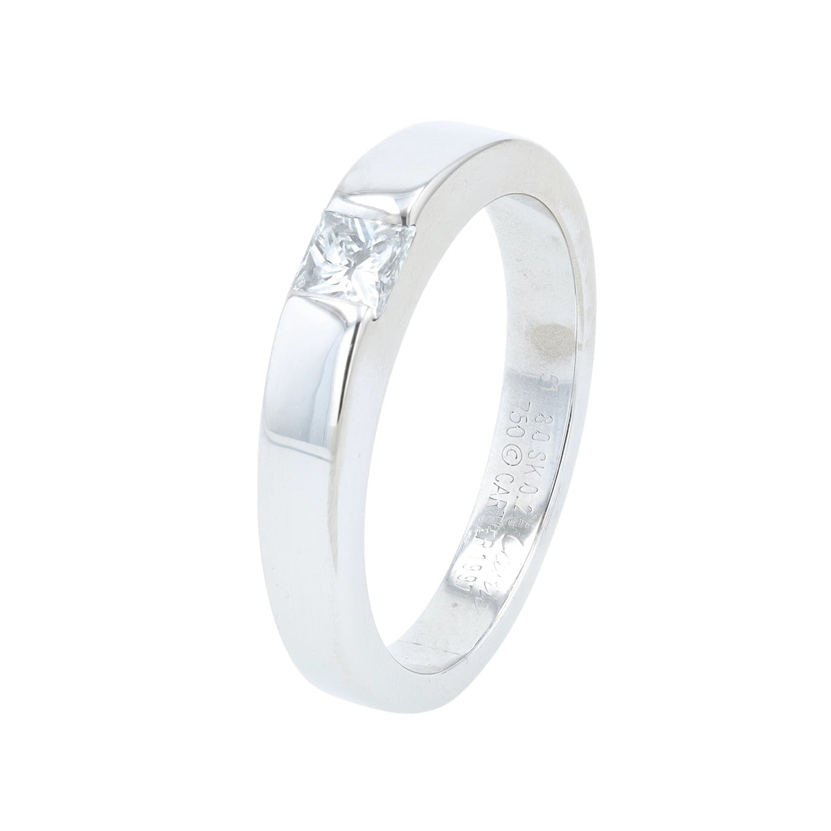 18K WG Cartier 1/4 CT Solitaire Ring
