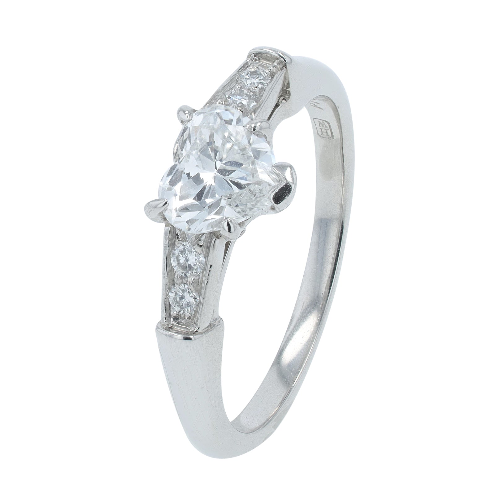 PT950 Harry Winston .71 CTR Heart Engagement Ring