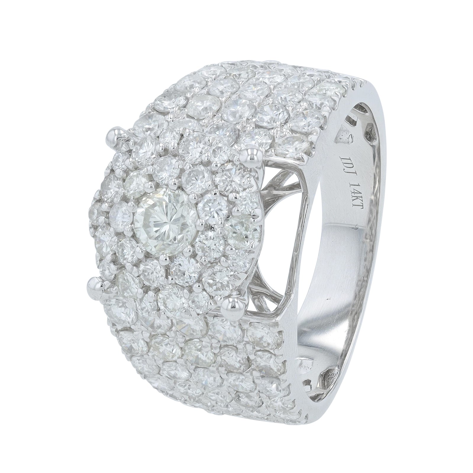 14K WG 2.55 CT Diamond Engagement Ring
