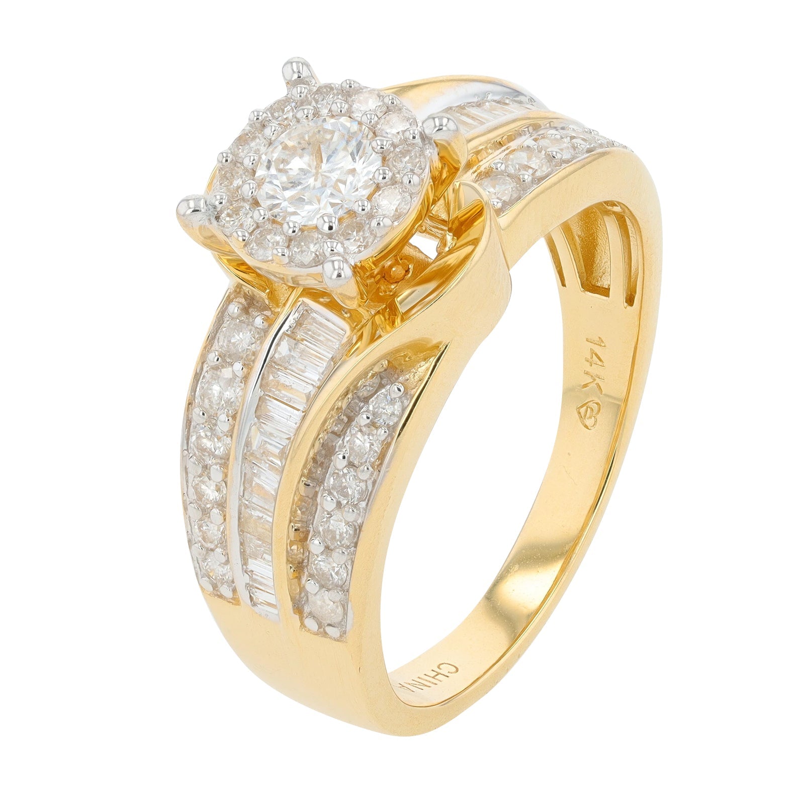 14K YG 1/4 CT Center Engagement Ring
