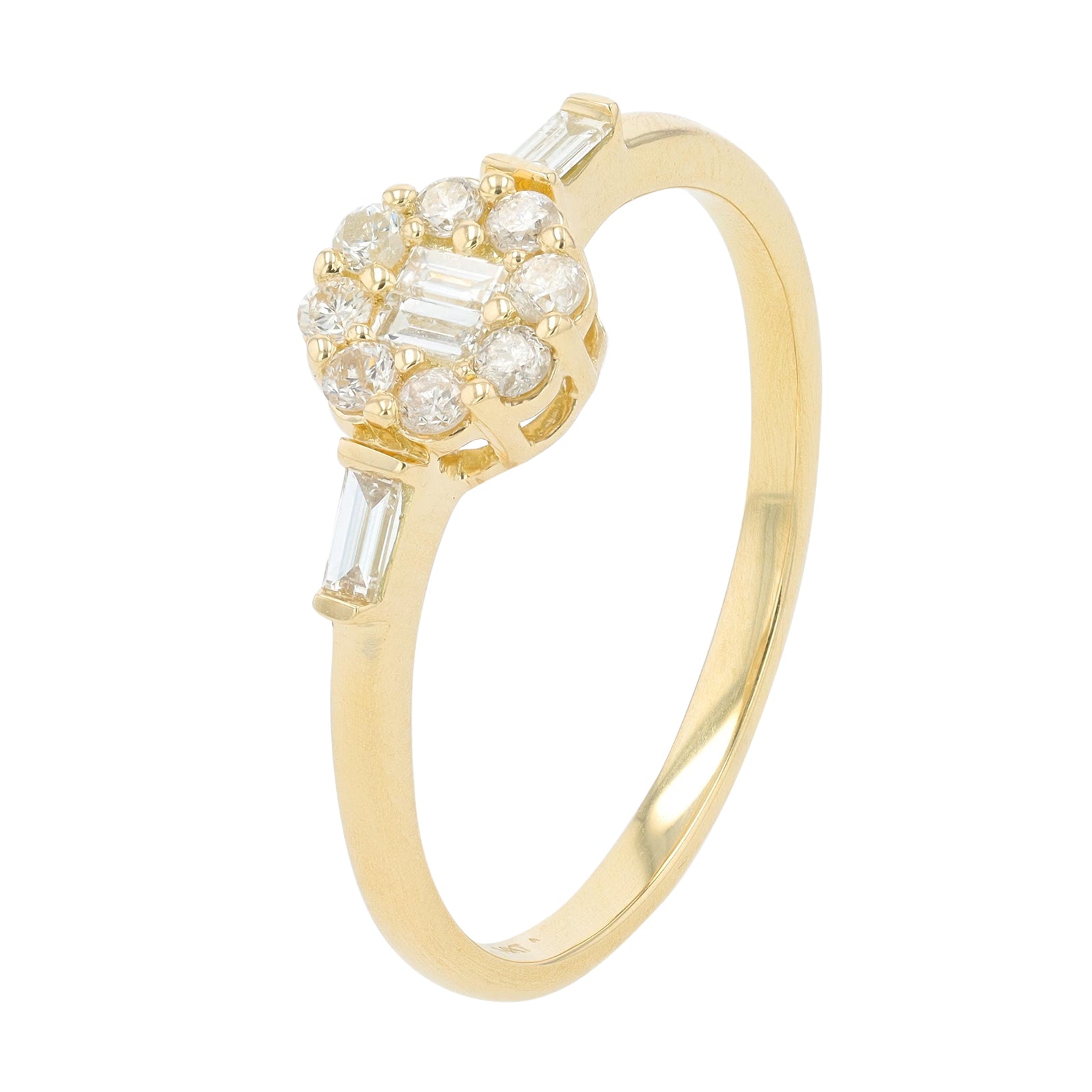 14K YG 1/4 CT Diamond Ring