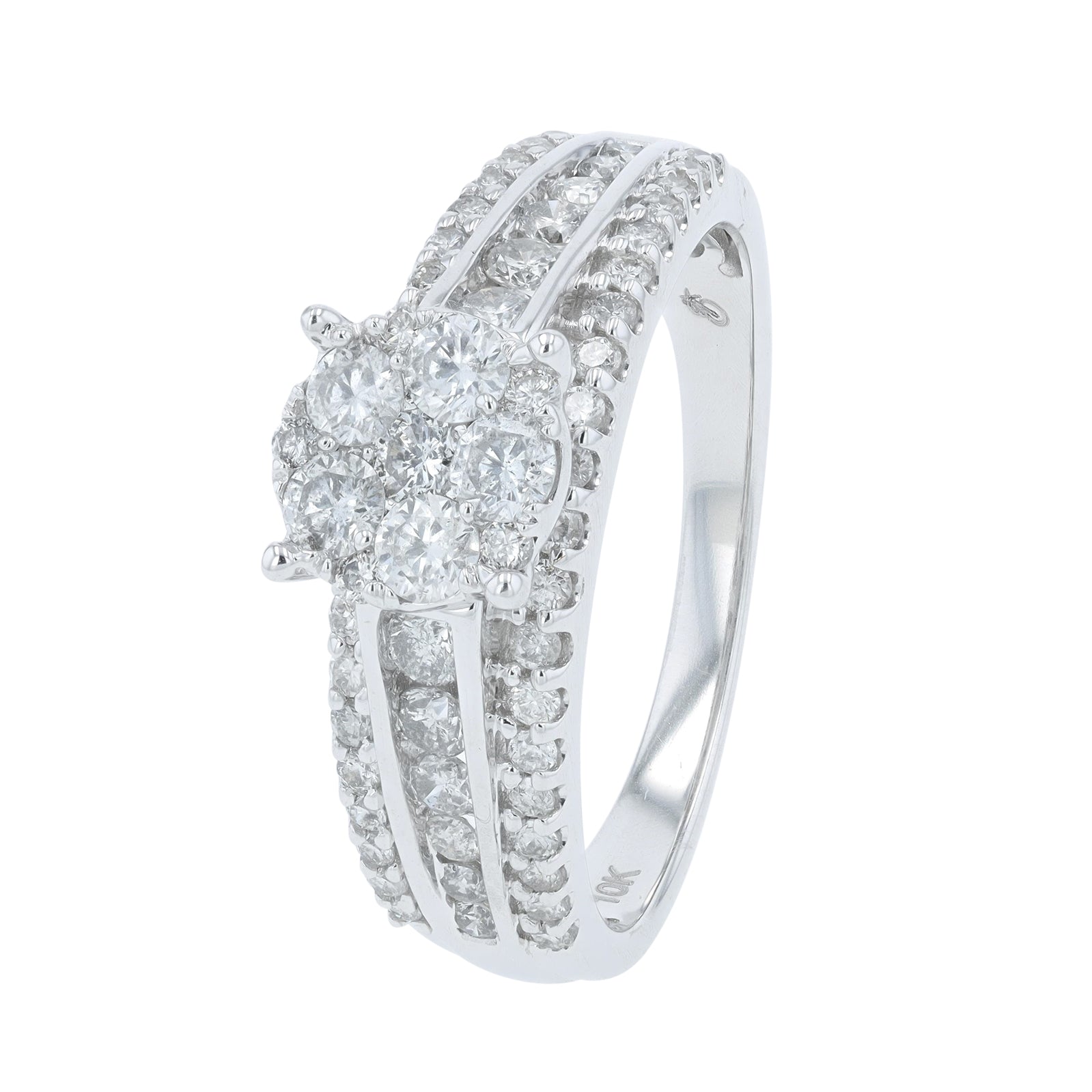 10K WG 1 CT Diamond Engagement Ring