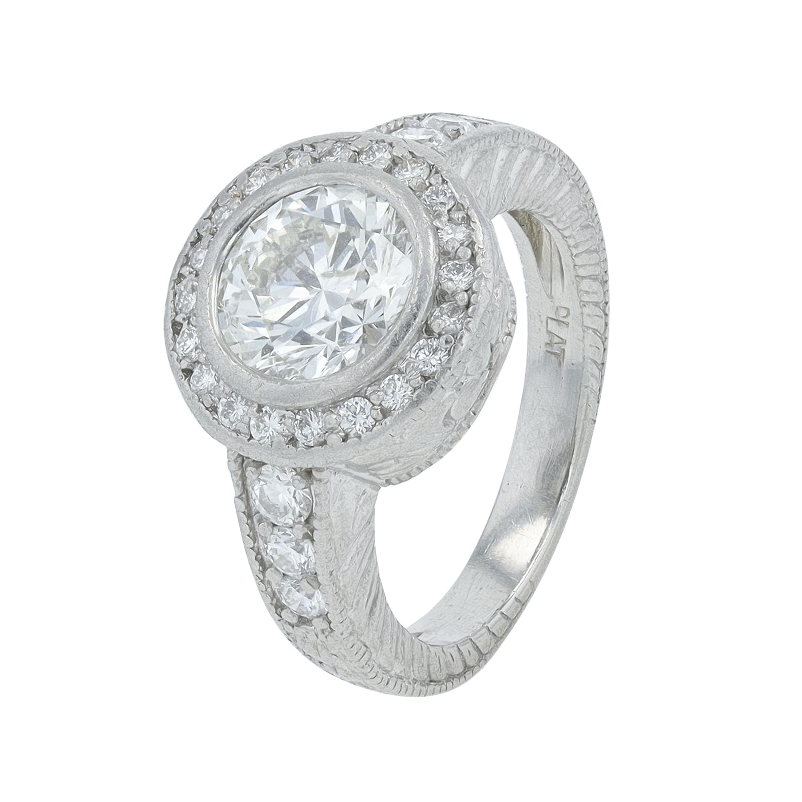 PLAT 2 CTR Diamond Engagement Ring