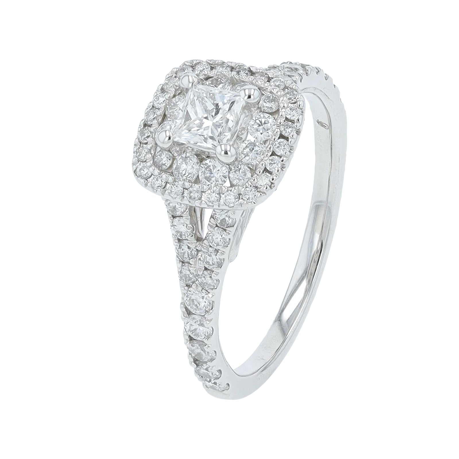 14K WG 1 CT Diamond Engagement Ring