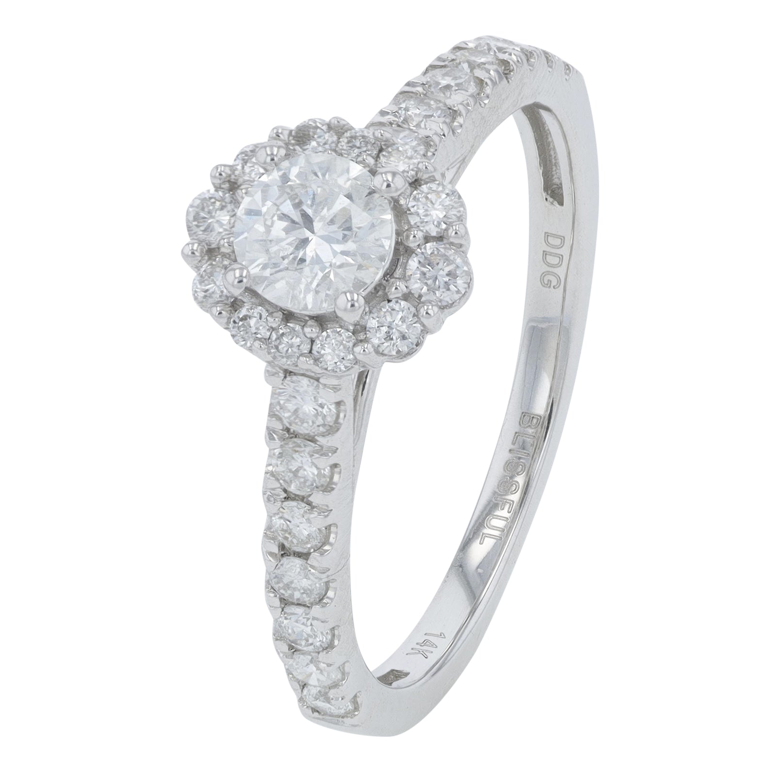 14K WG .75 CTW Diamond Engagement Ring