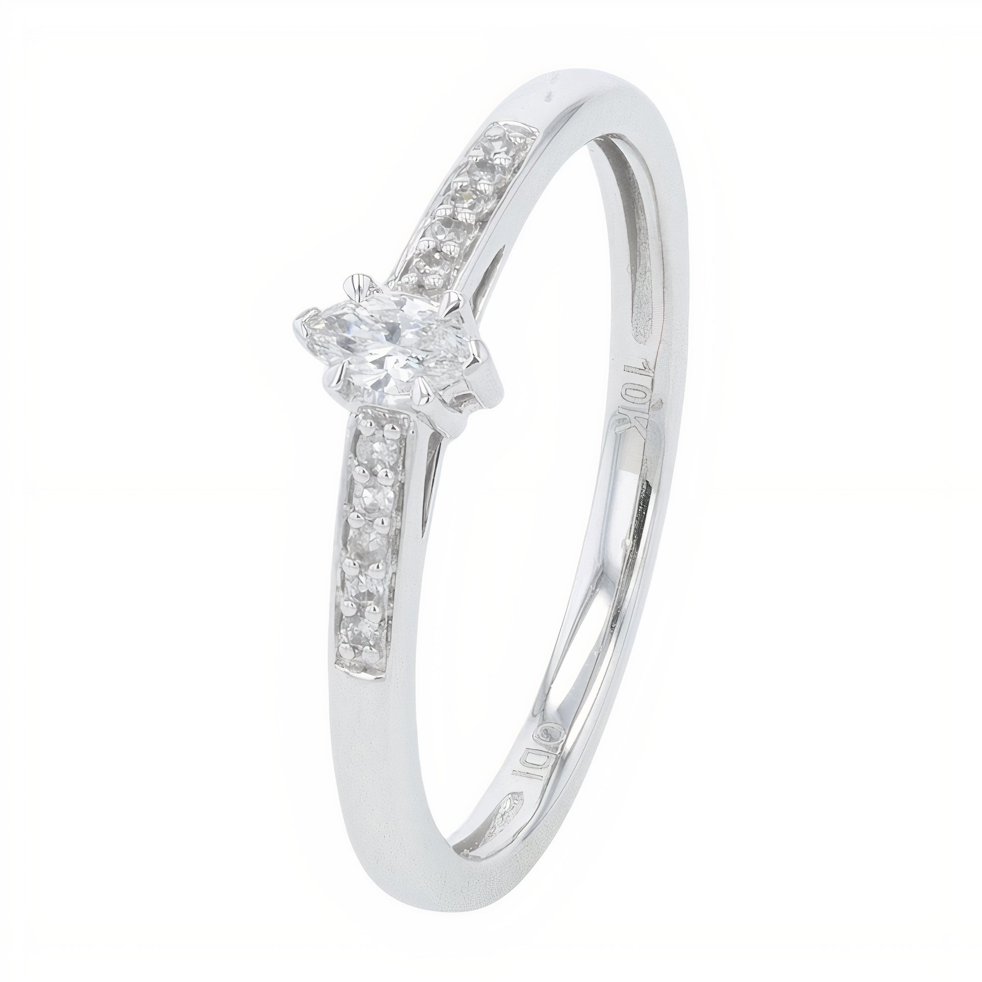 14K .12 CT Diamond Marquise Ring<p><strong>More Colors Available</p></strong>