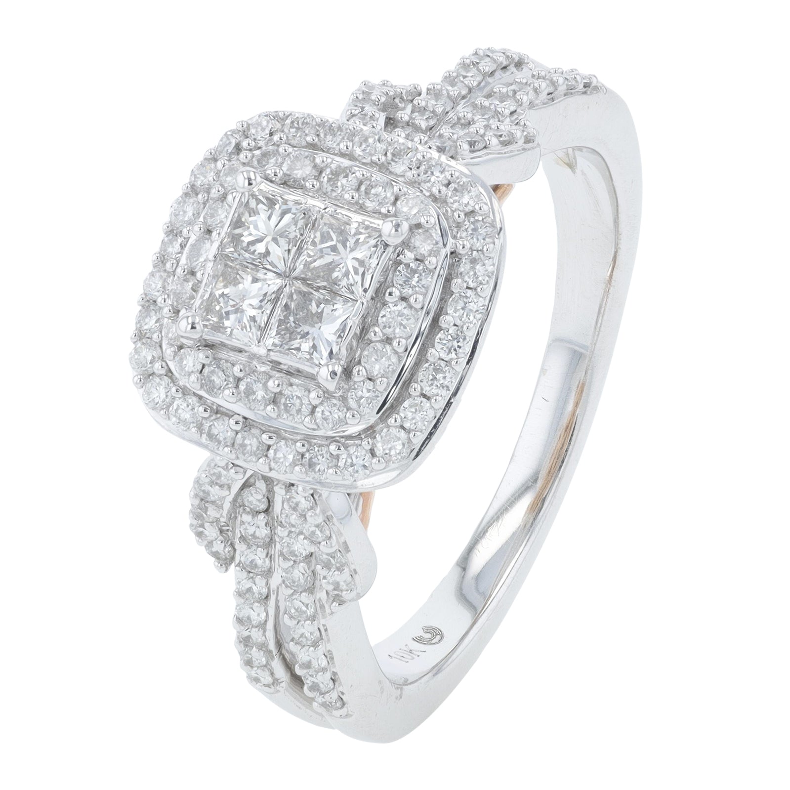 10K TT 1 CTW Diamond Ring