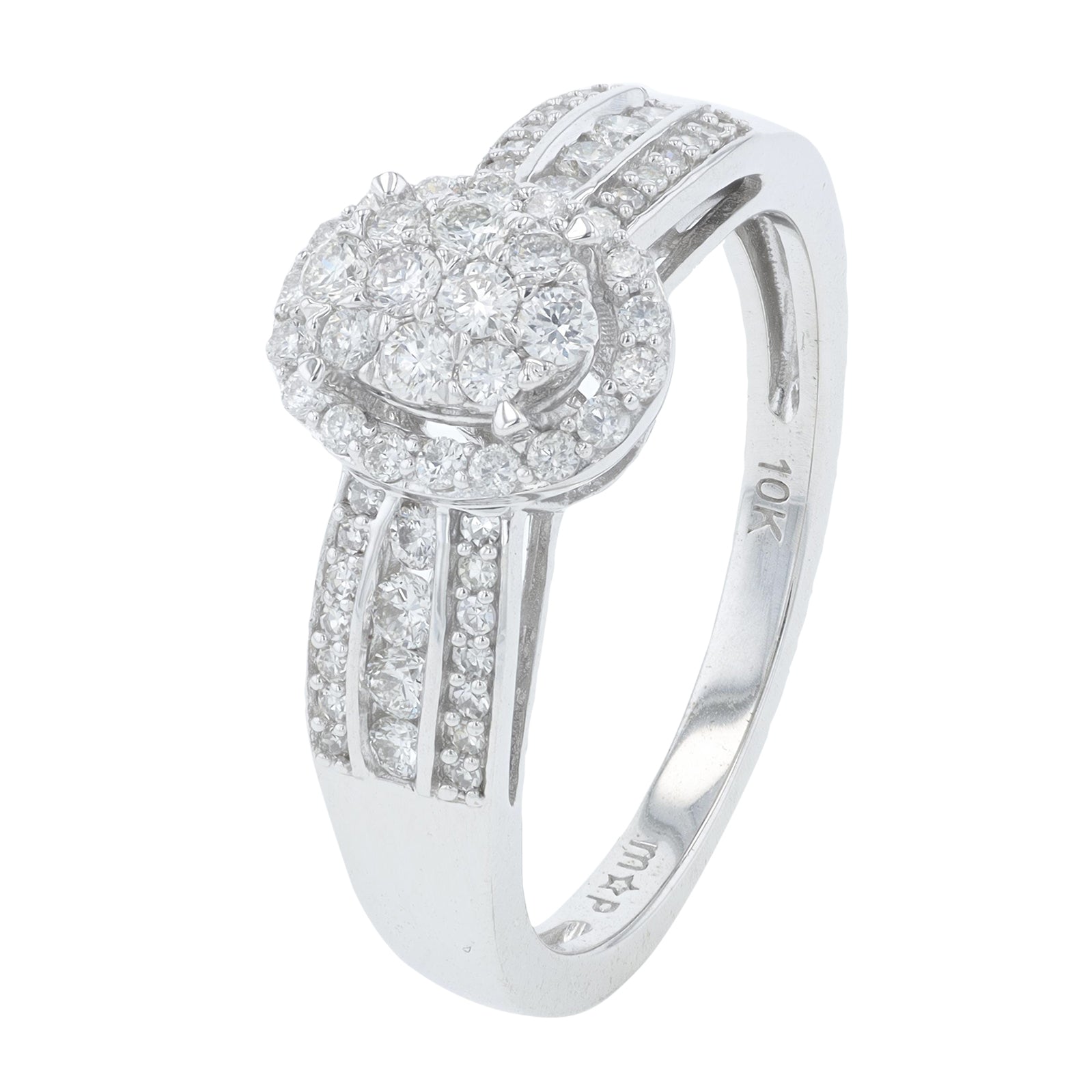 10K WG .50 CTW Diamond Ring