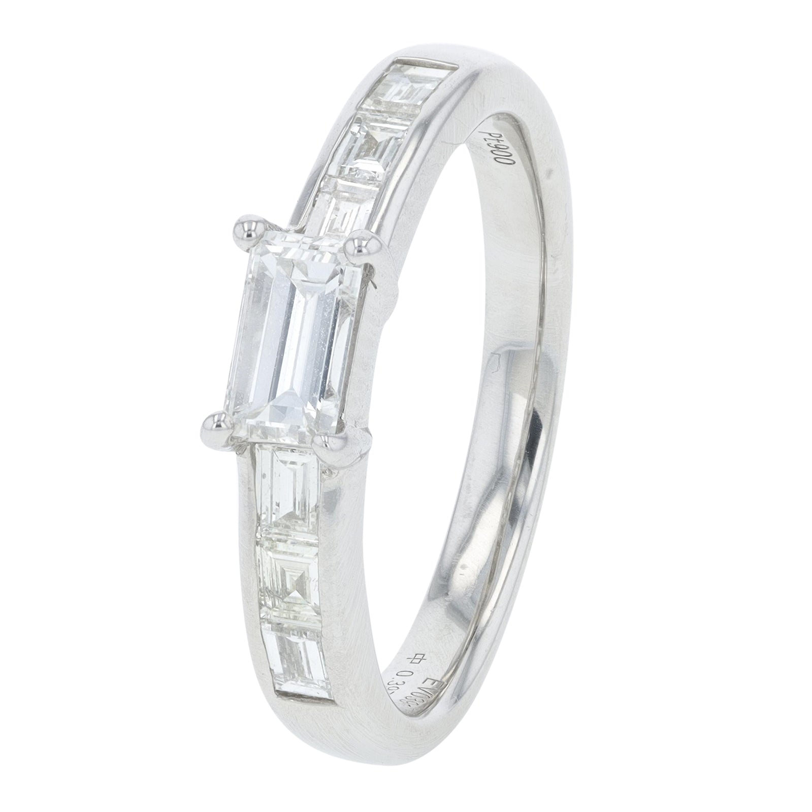 PT900 .767 CTW Diamond Engagement Ring